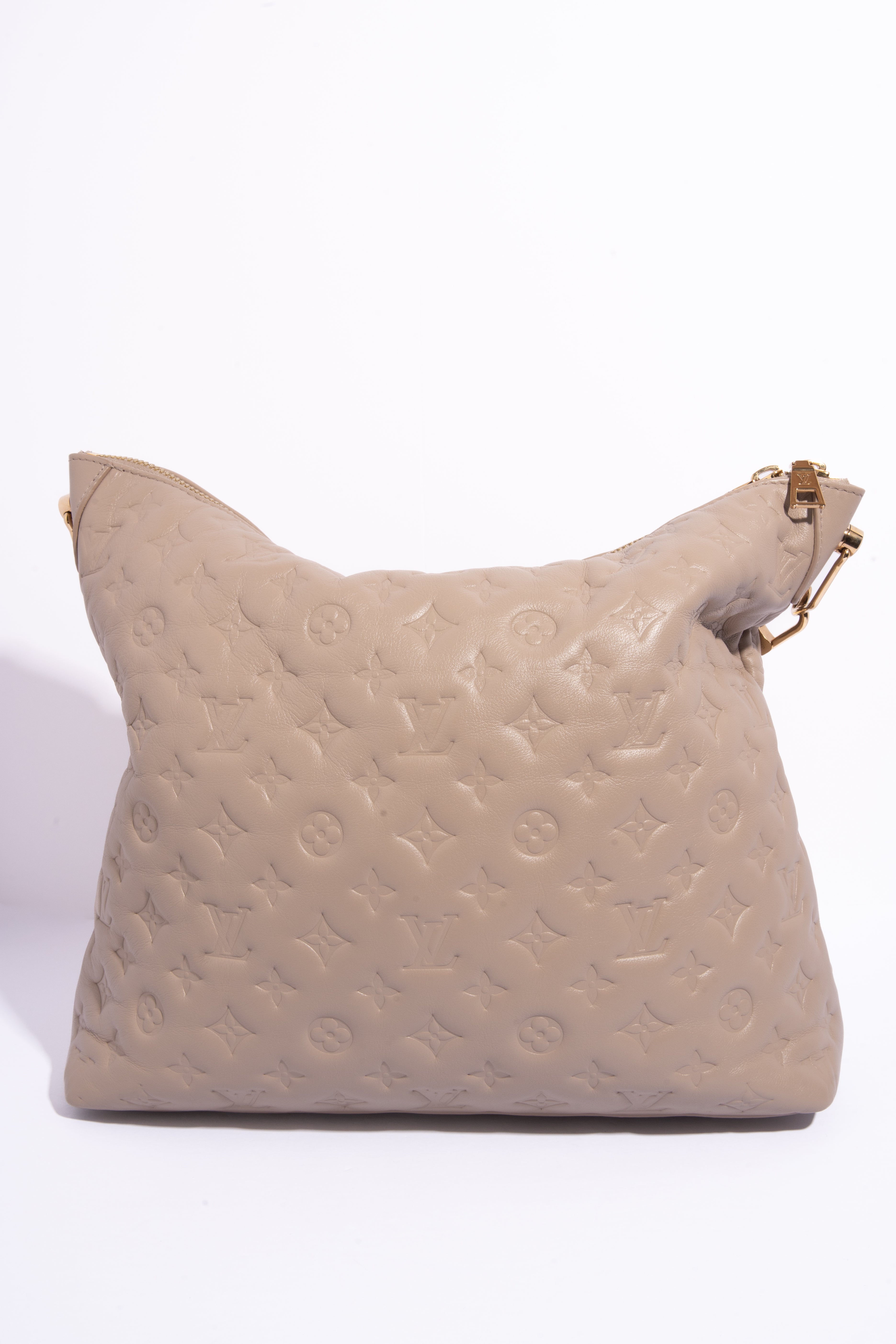 LOUIS VUITTON Coussin Taupe MM Hobo