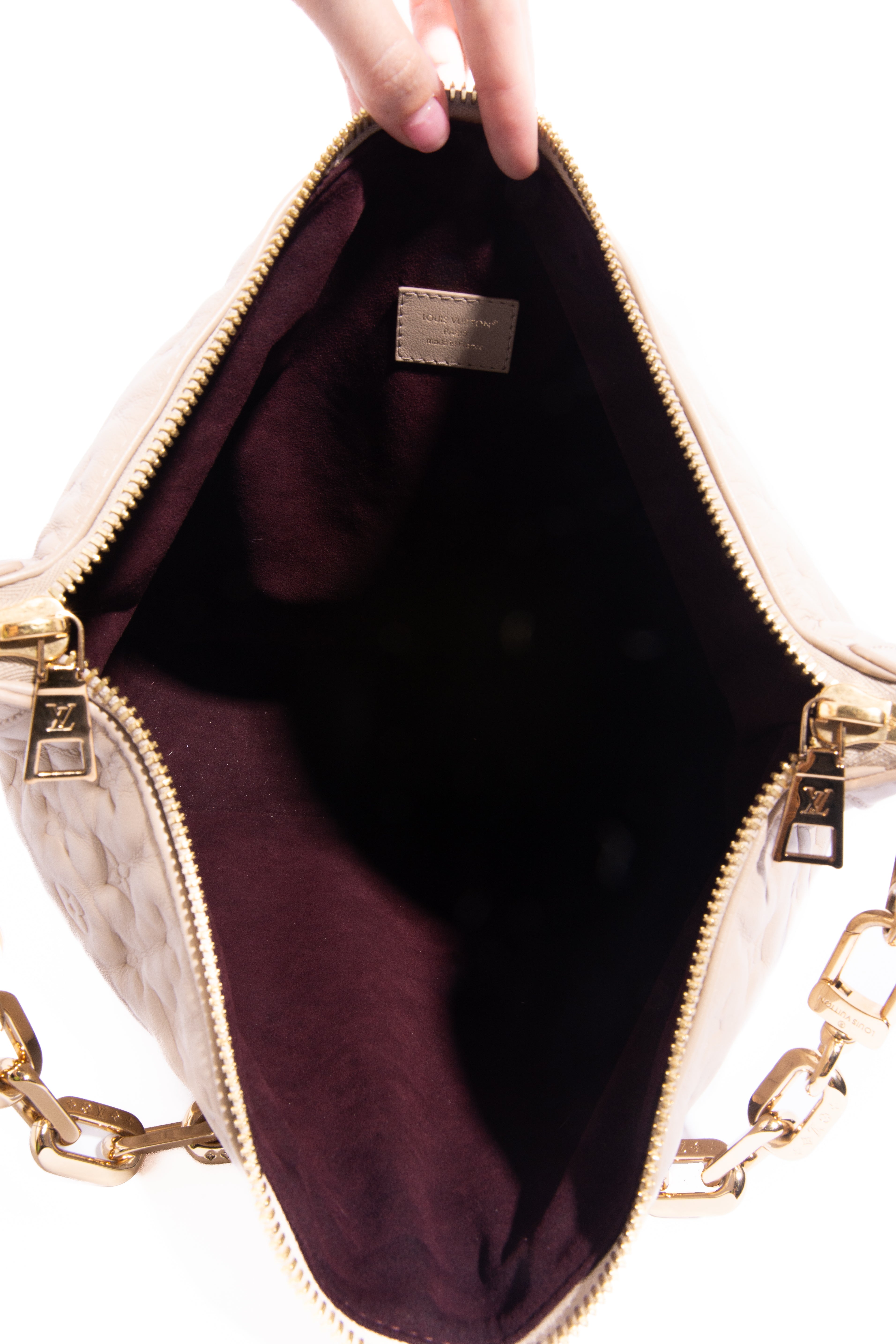 LOUIS VUITTON Coussin Taupe MM Hobo