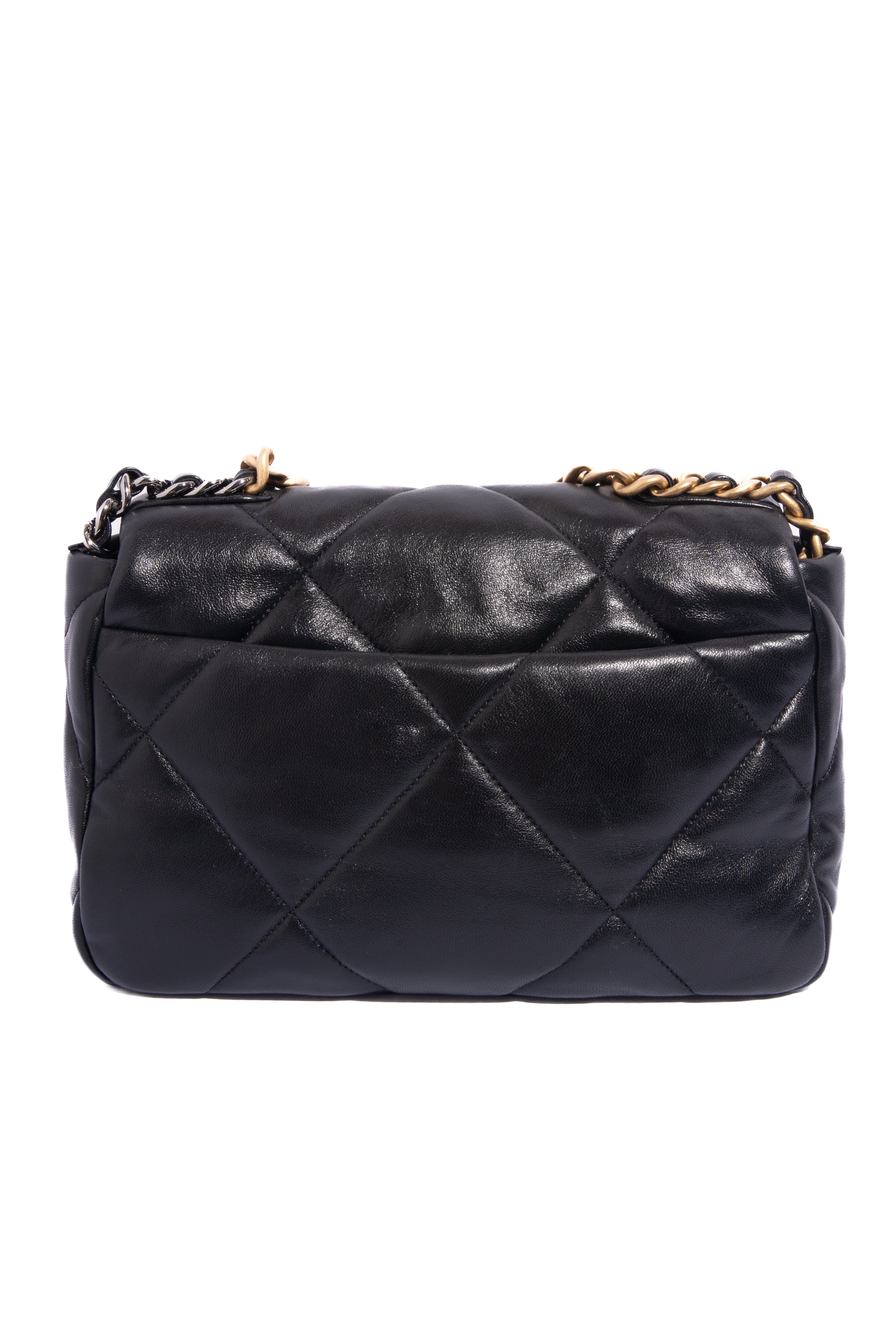 CHANEL Black Lambskin Chanel 19 - Small
