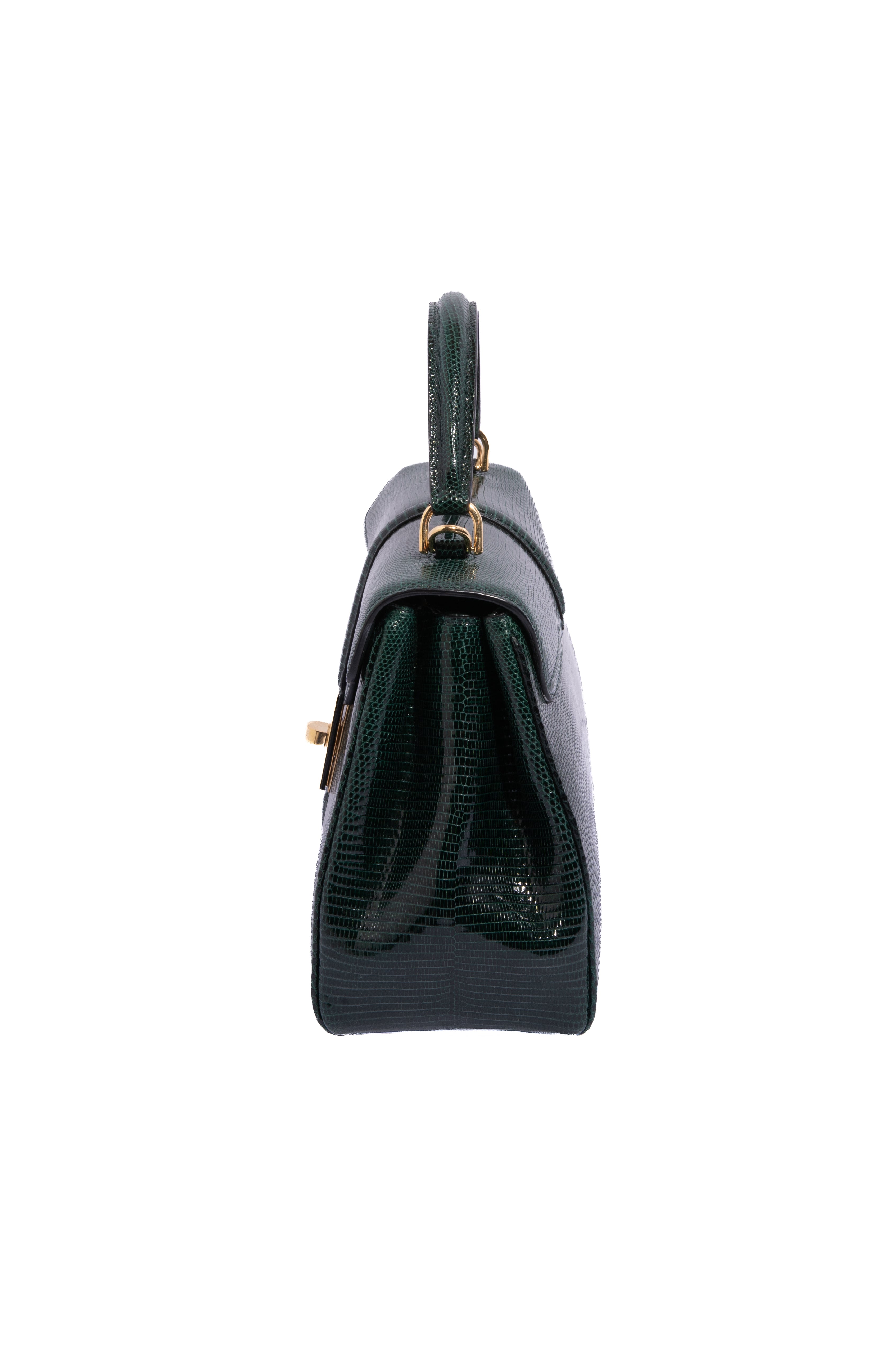 CELINE 2019 Green Lizard 16 Bag Small