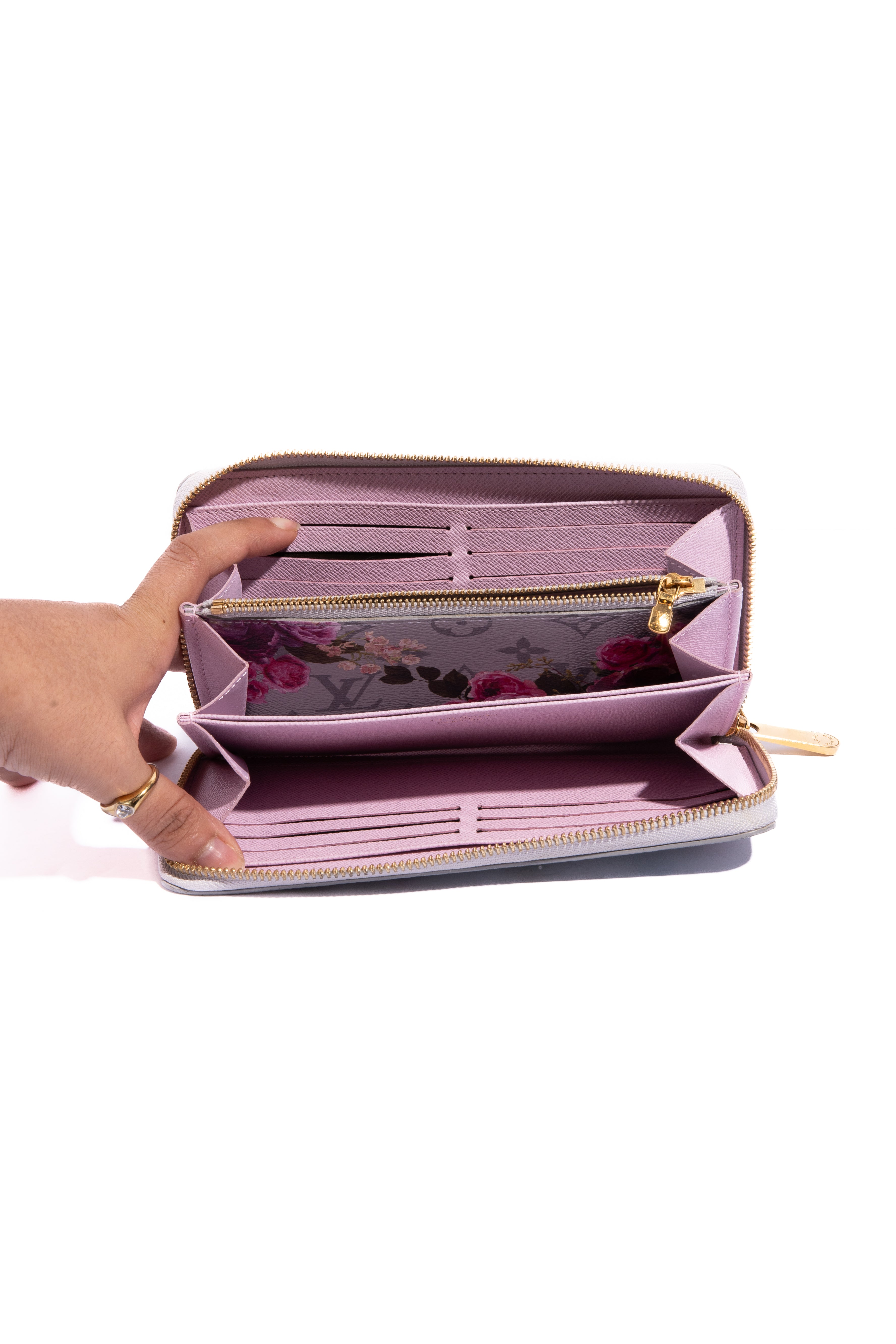 LOUIS VUITTON Metallic Garden Zippy Wallet