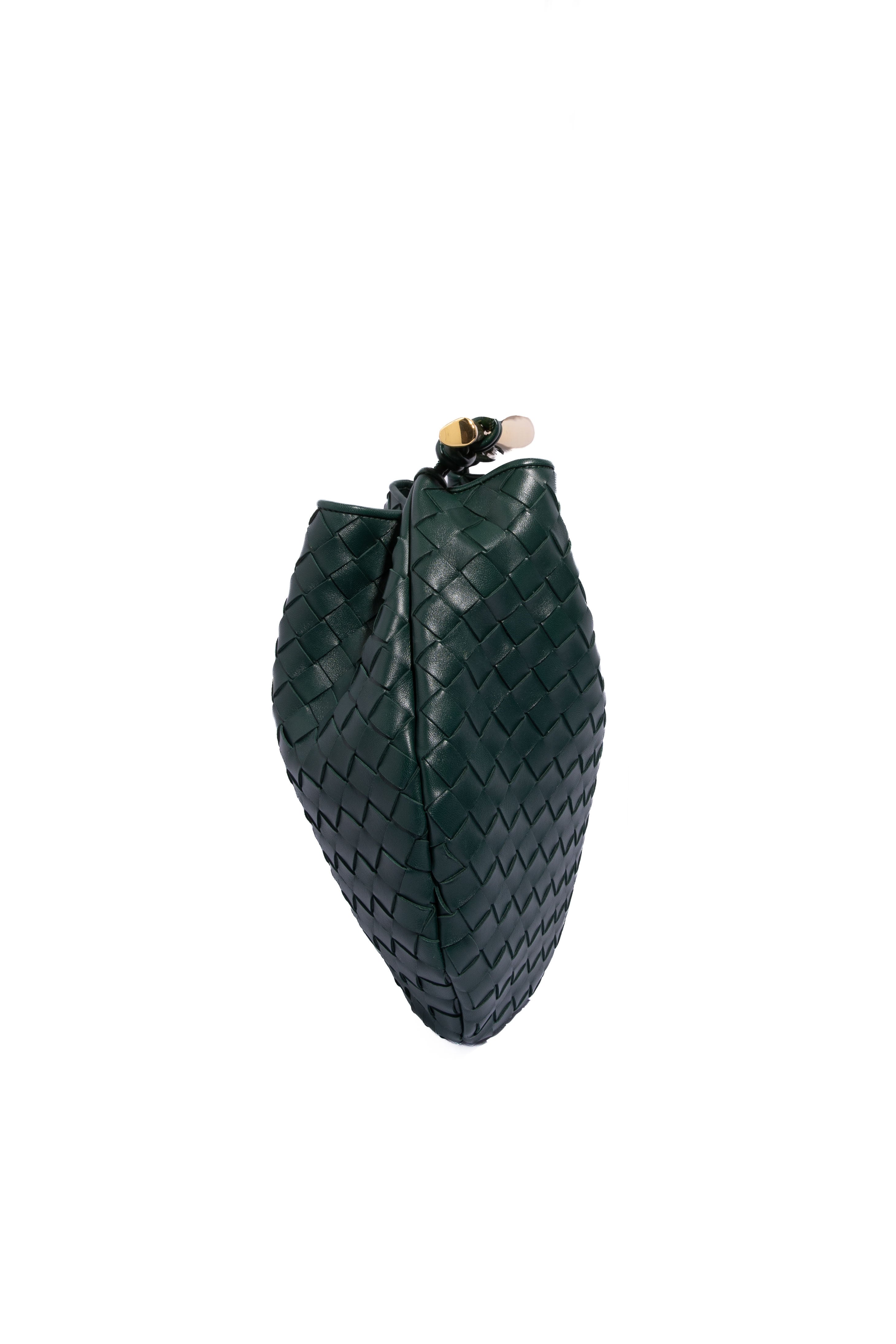 BOTTEGA VENETA 2022 Green Intrecciato Sardine Bag Medium
