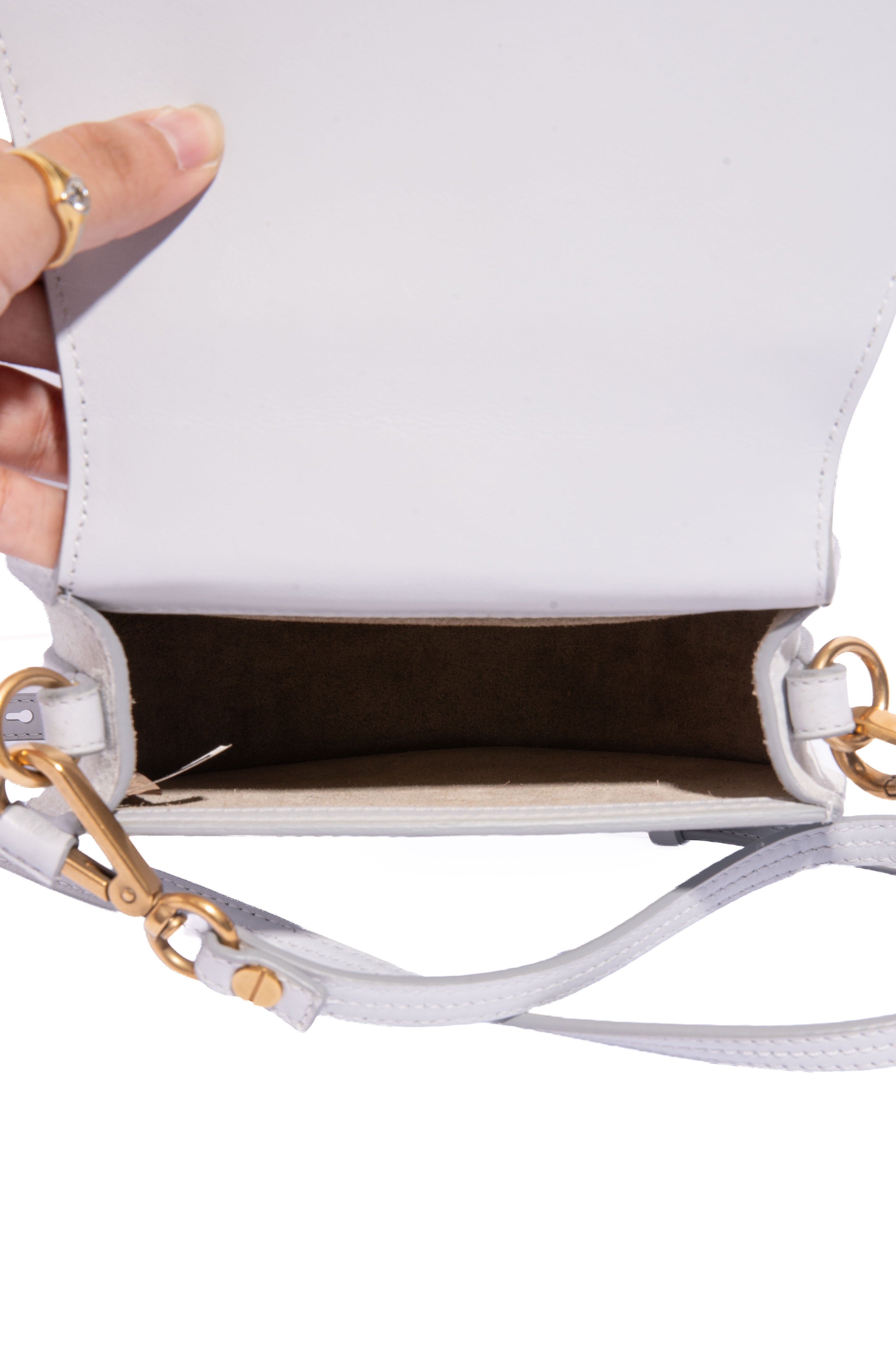CHLOE Grey Snake Emboss Nile Bracelet Bag