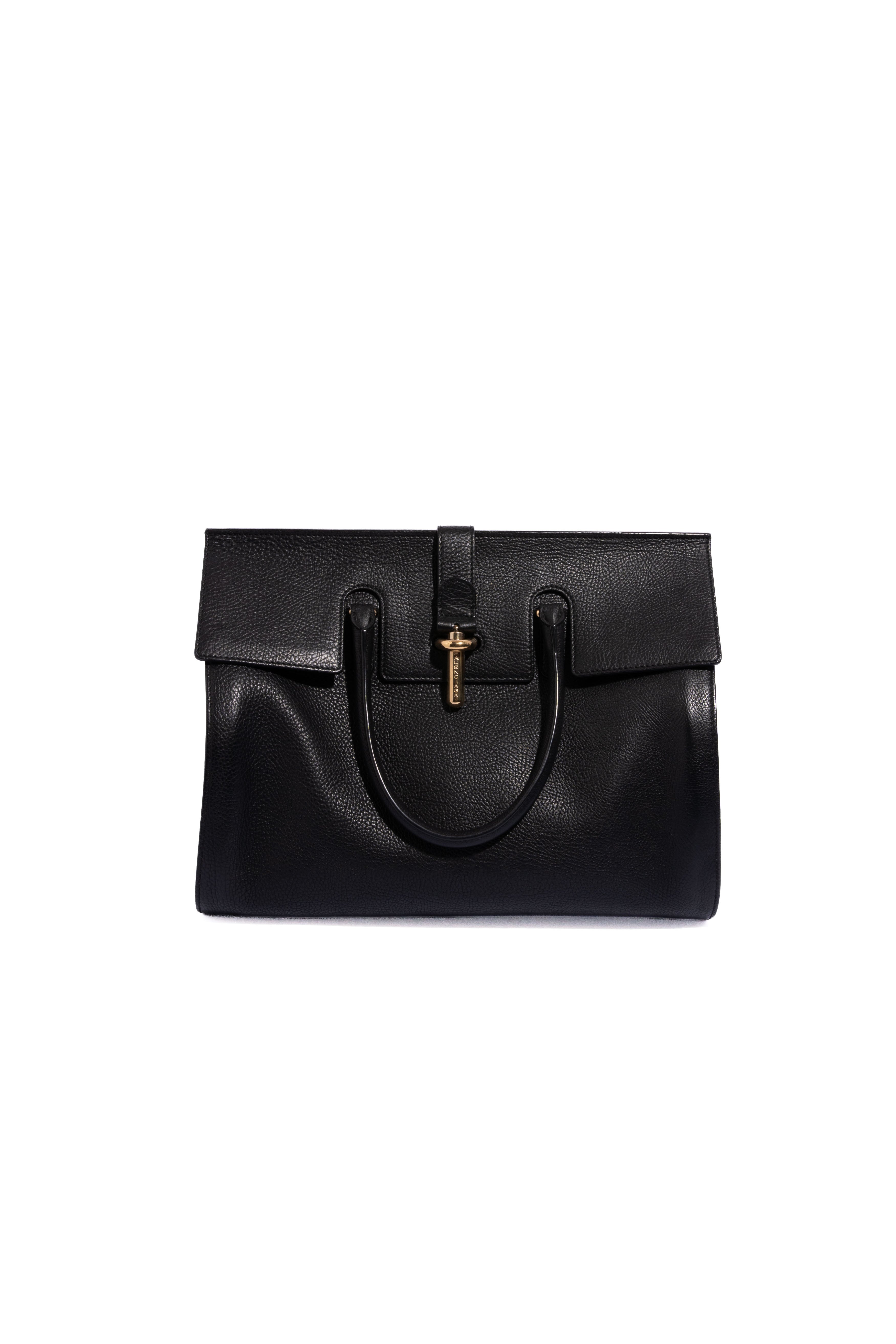 BALENCIAGA Black M Tube Round Tote