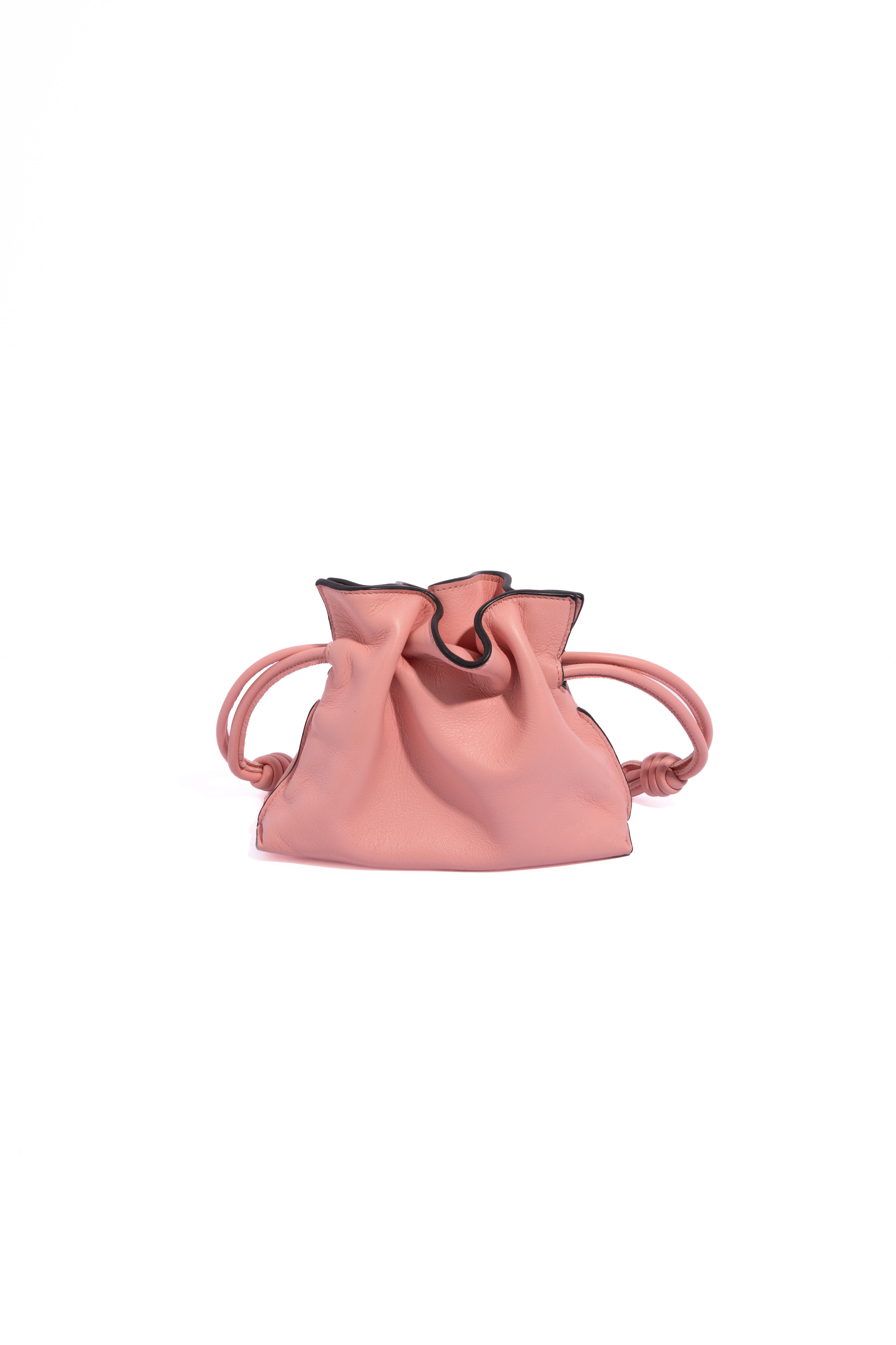 LOEWE Pink 'Flamenco' Nano Clutch w Crossbody Chain