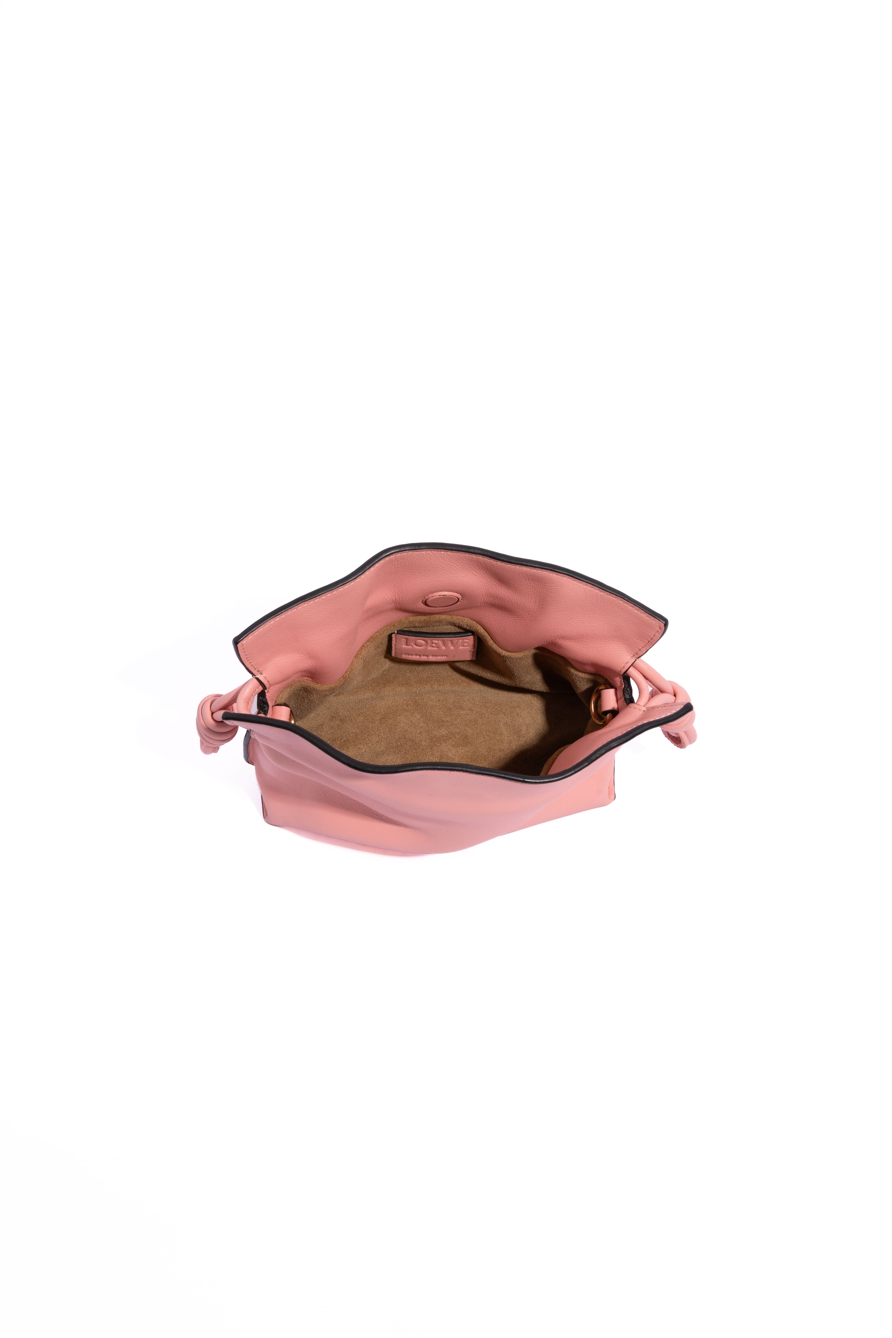 LOEWE Pink 'Flamenco' Nano Clutch w Crossbody Chain