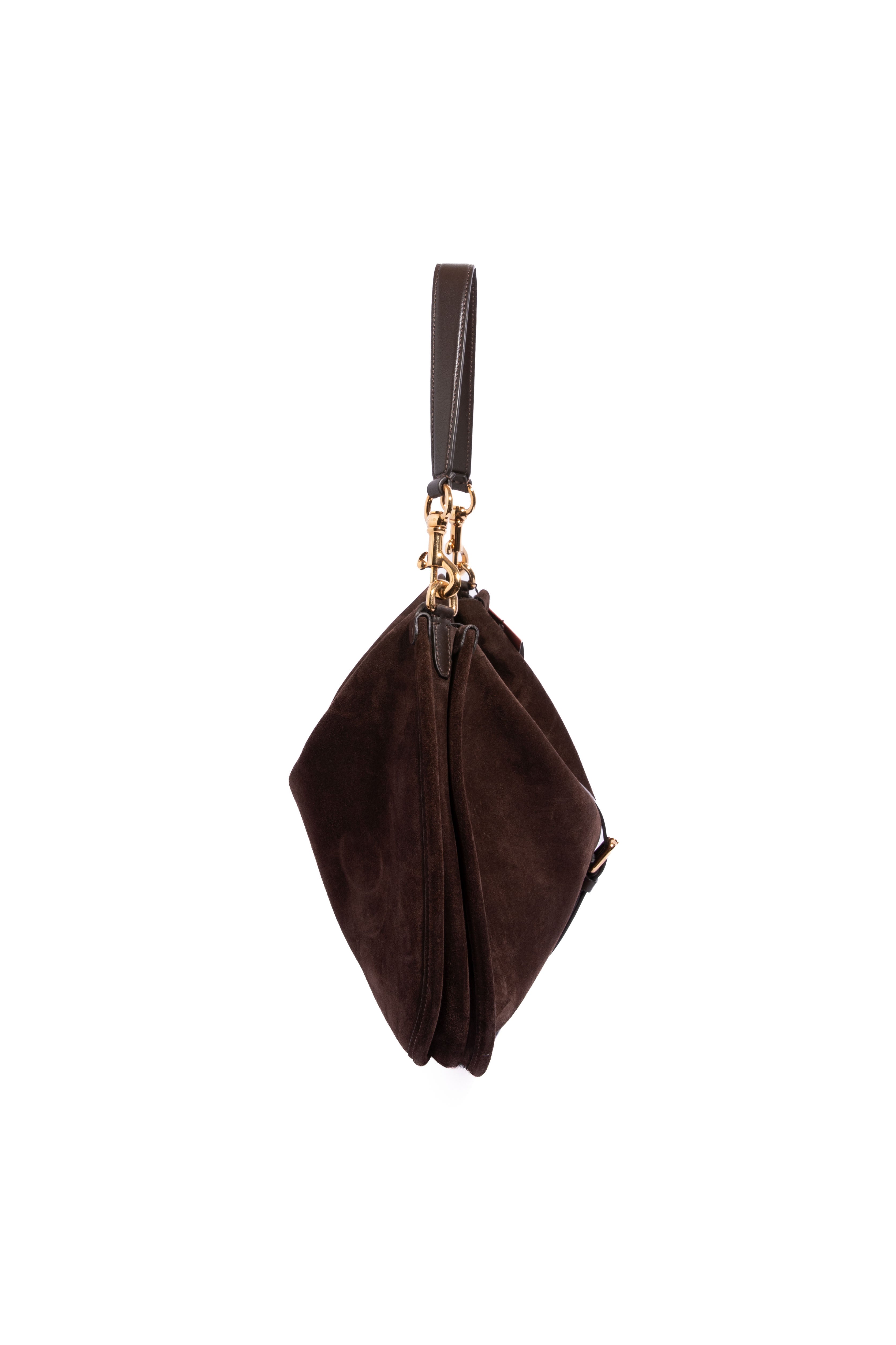 ETRO Brown Suede 'Pony XL' Crossbody Bag