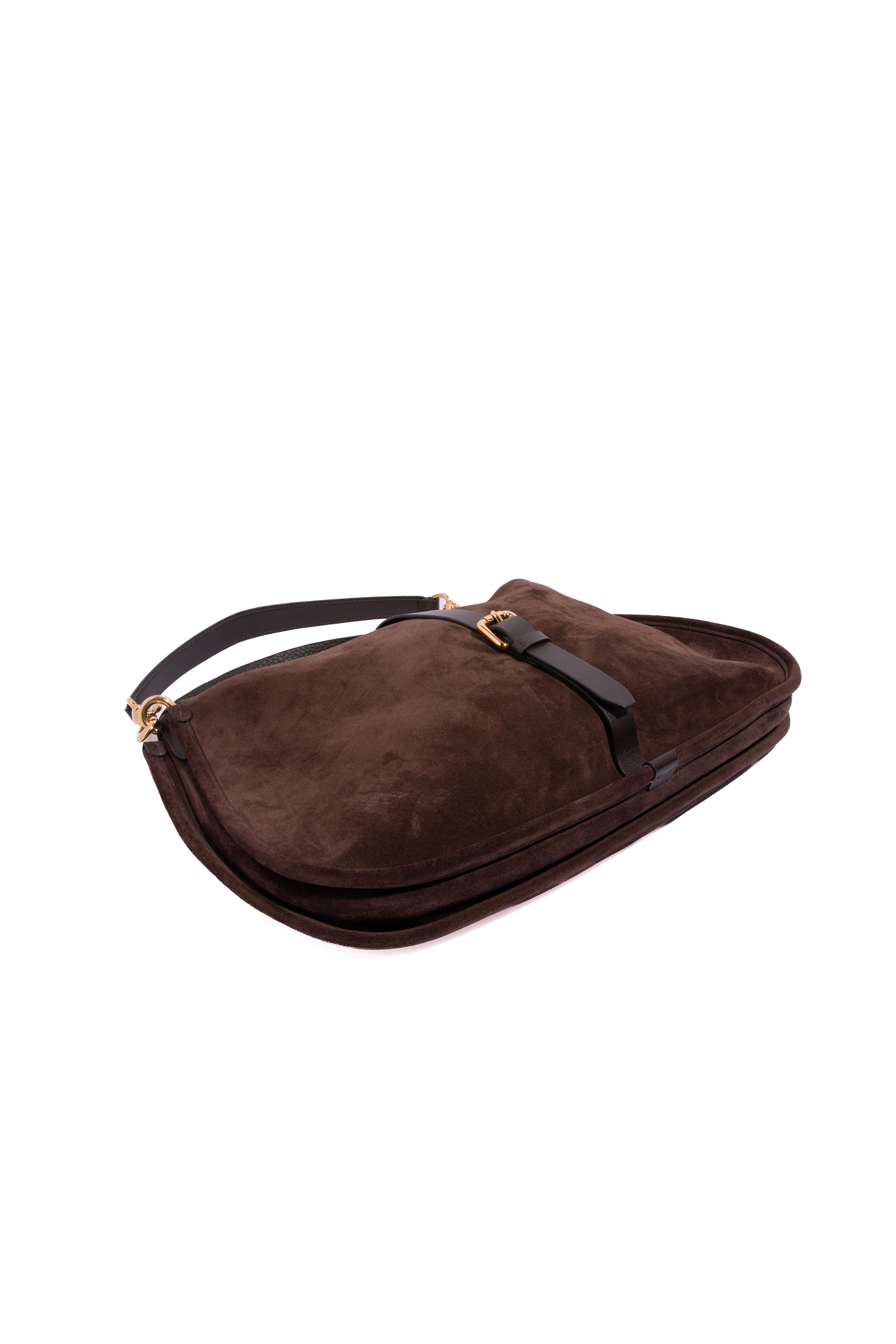 ETRO Brown Suede 'Pony XL' Crossbody Bag
