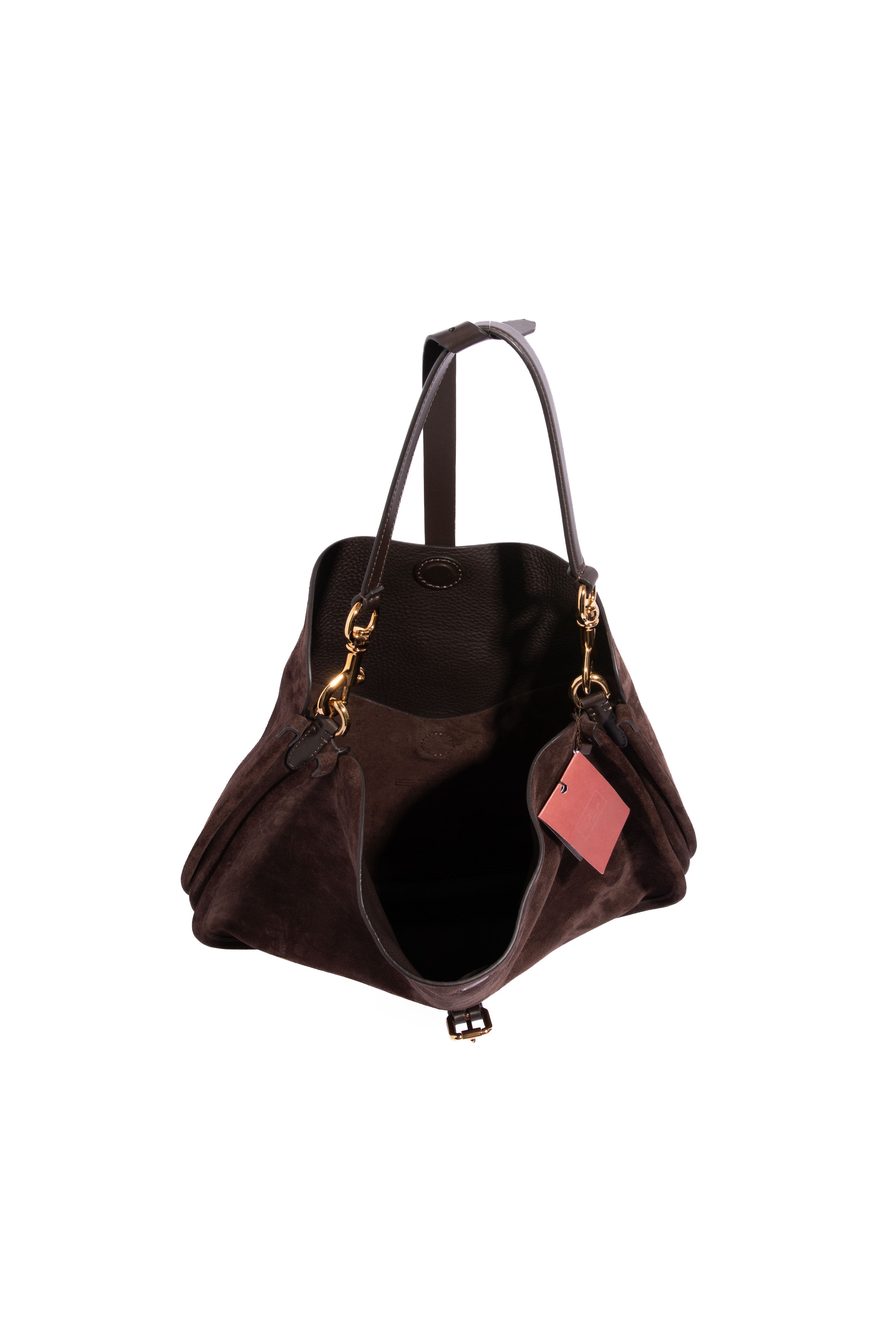 ETRO Brown Suede 'Pony XL' Crossbody Bag