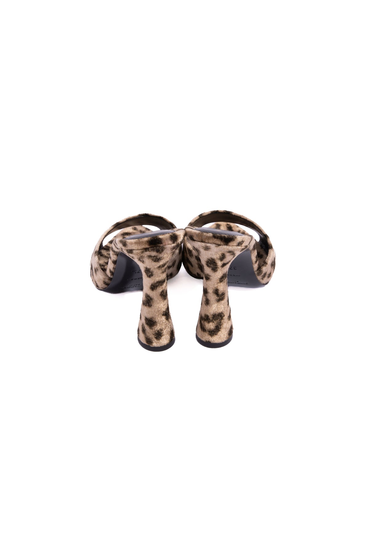 SAINT LAURENT Leopard Velvet Mule Pumps | Sz. 37.5