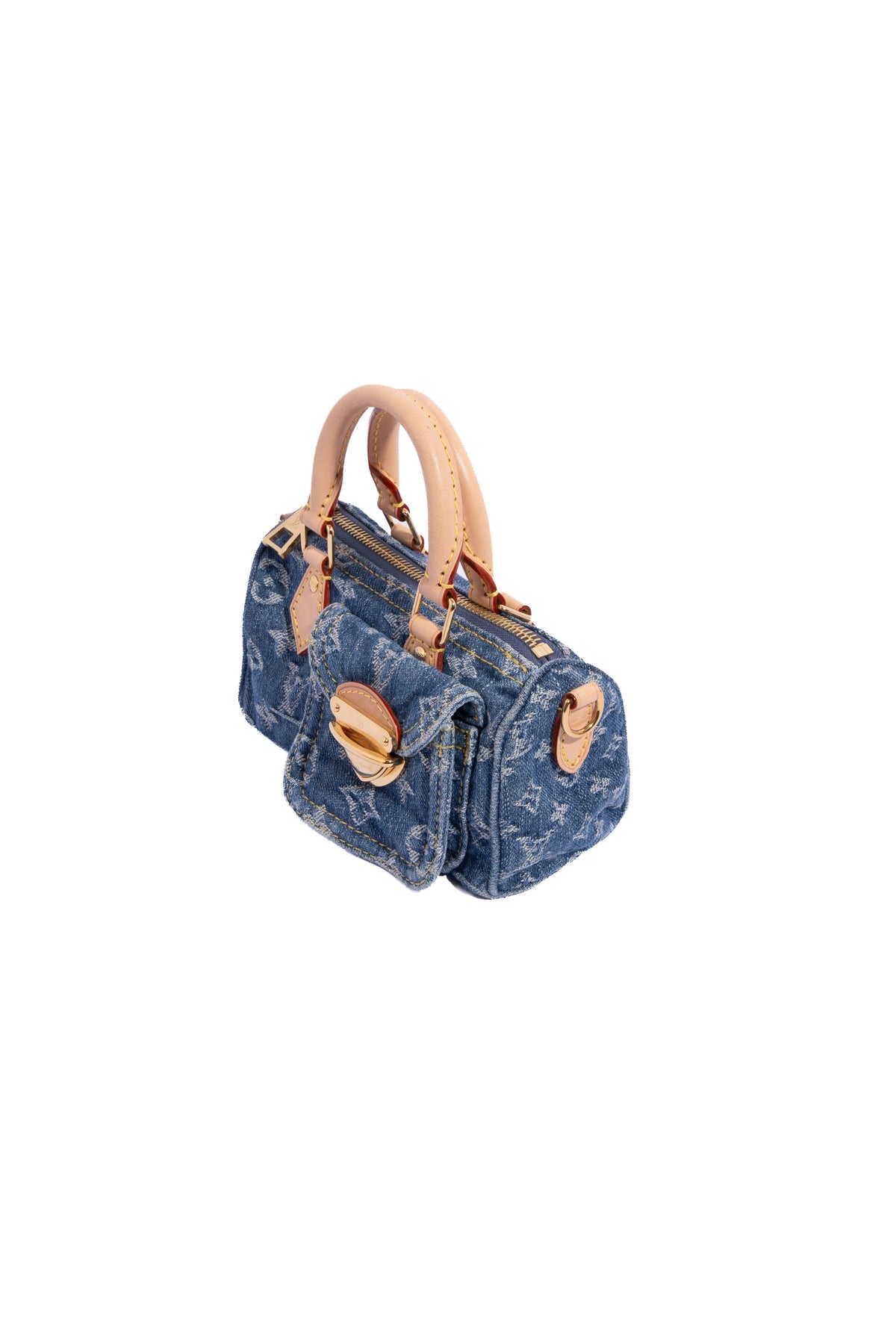 LOUIS VUITTON Denim Nano Speedy