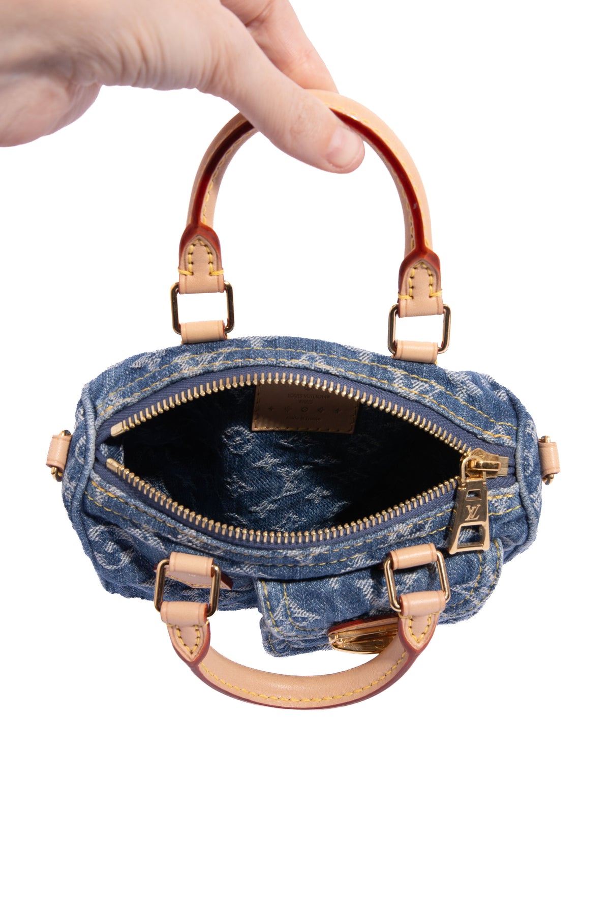 LOUIS VUITTON Denim Nano Speedy