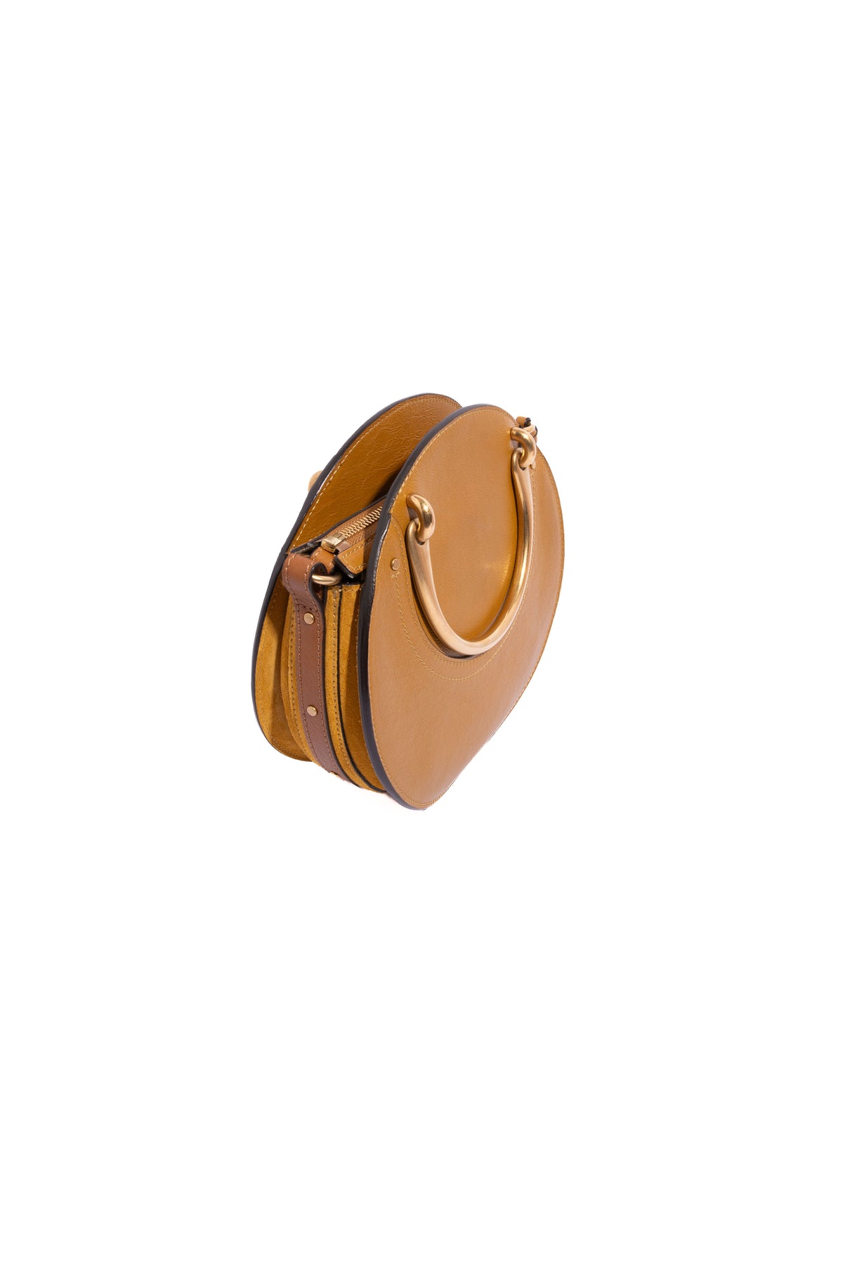 CHLOE Small Round 'Pixie' Gold Bracelet Handle Bag