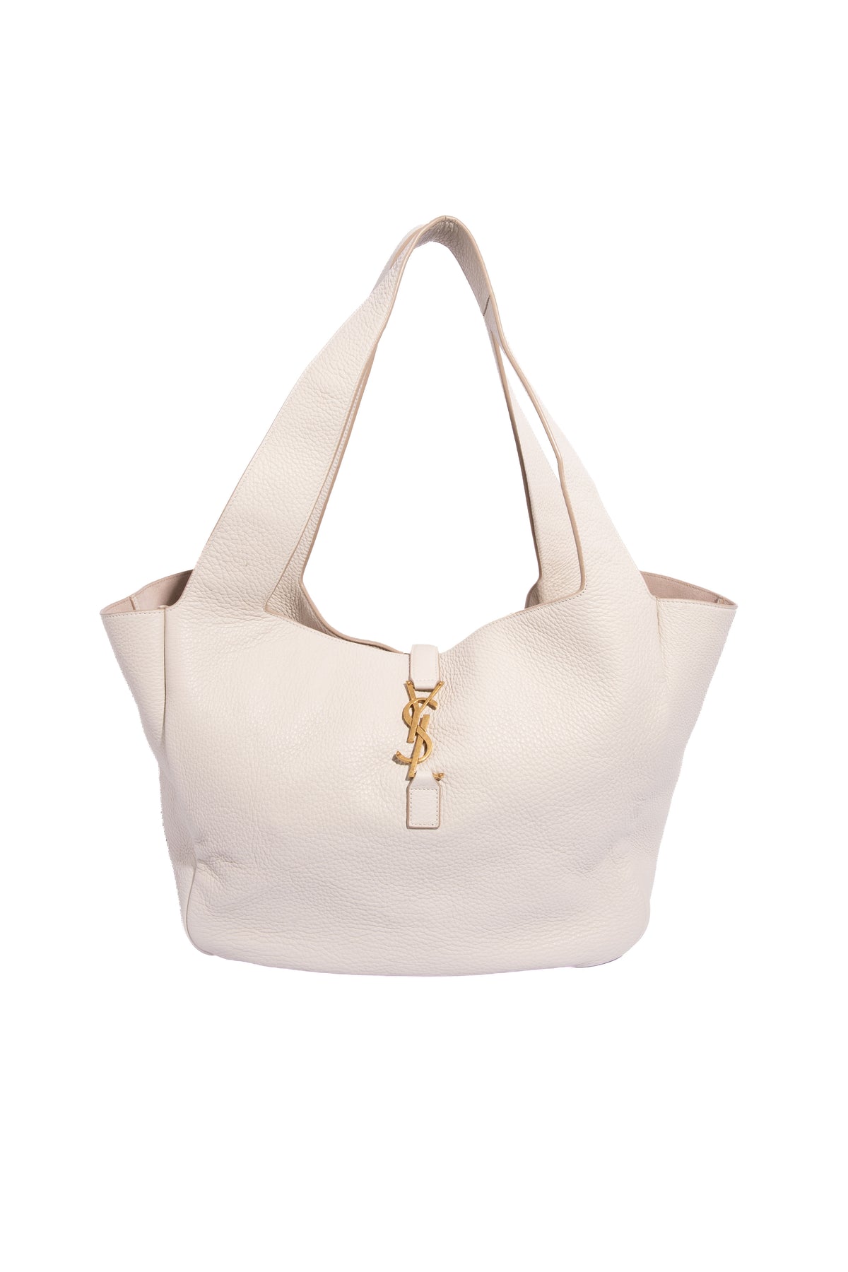 SAINT LAURENT Cream Large Bea Cabas Tote