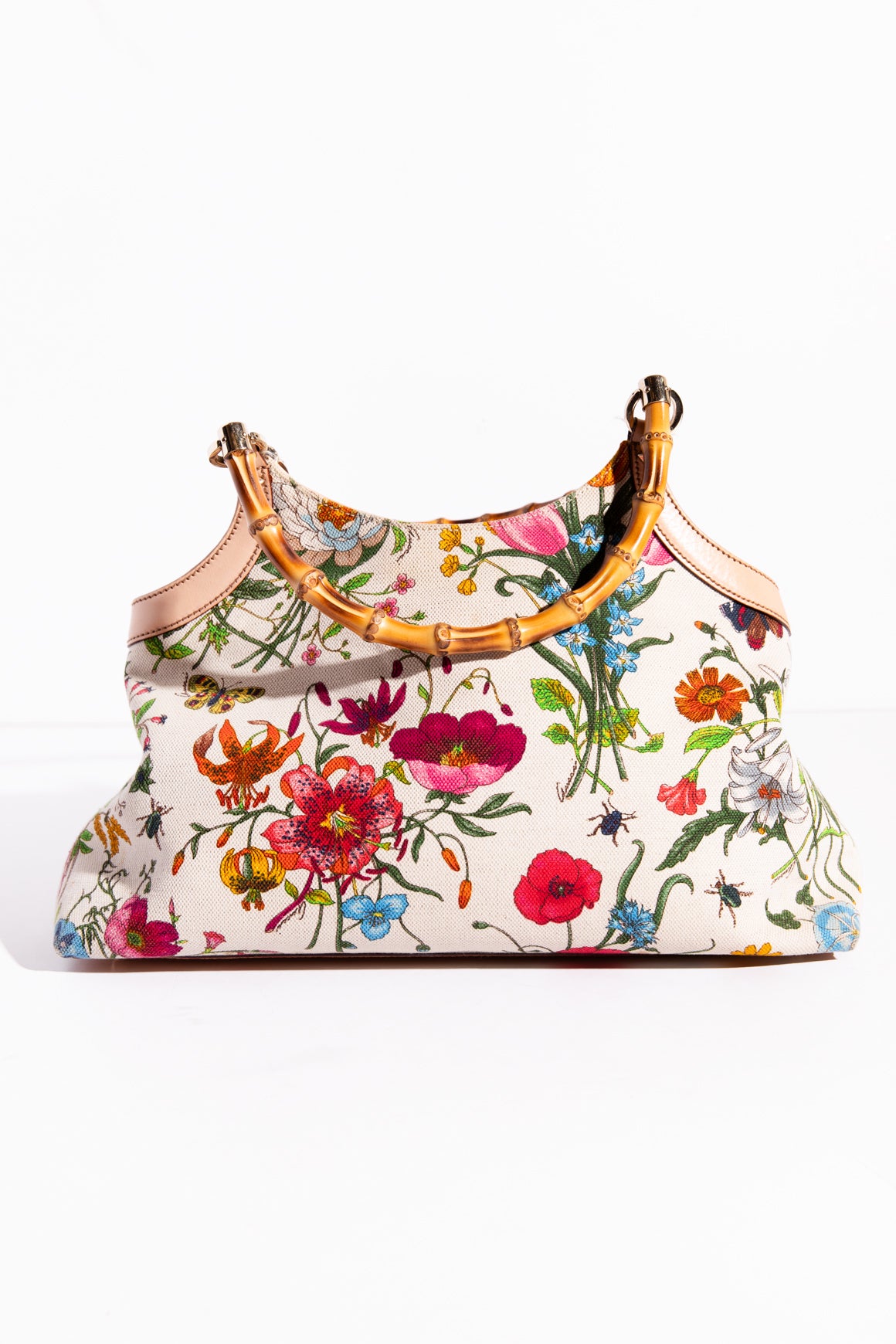 Gucci flora bamboo bag sale