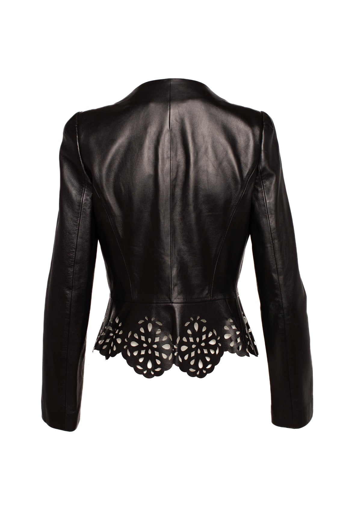 ALEXANDER MCQUEEN Leather Cut Out Jacket (Sz. 44/8)