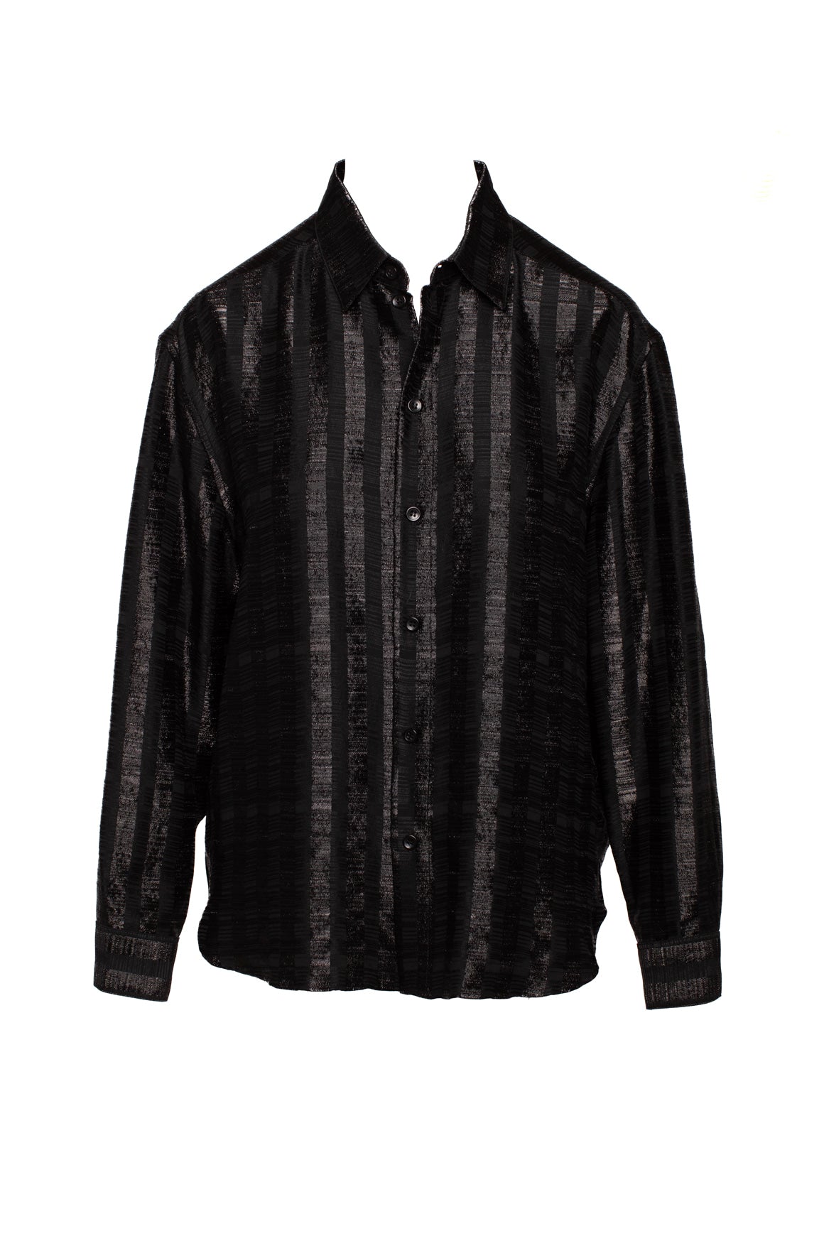 SAINT LAURENT Lurex Stripe Blouse (Sz. 42/10)