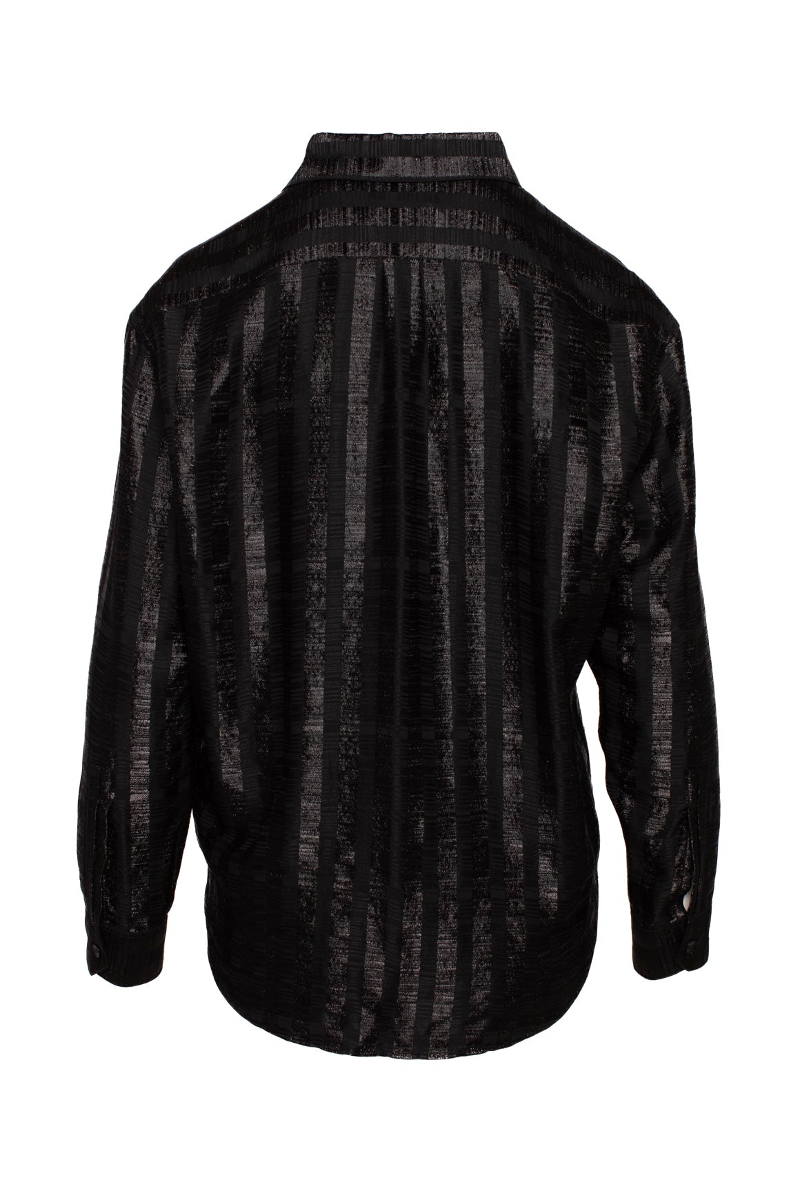 SAINT LAURENT Lurex Stripe Blouse (Sz. 42/10)