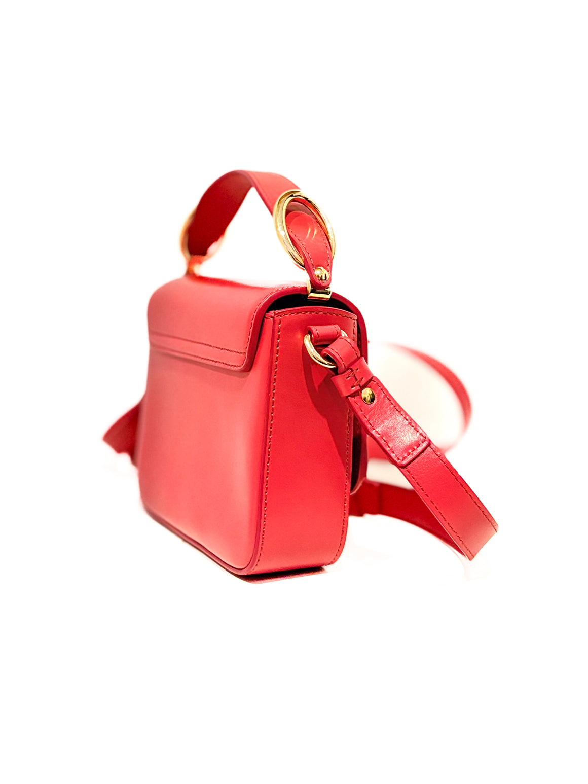 CHLOE Brick Leather Mini 'C' Shoulder Bag