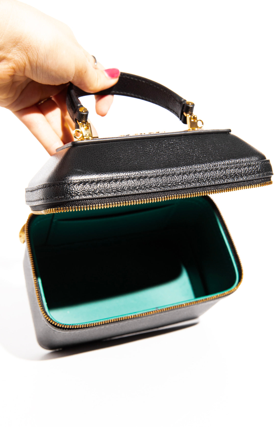BVLGARI Black Leather Serpenti Forever Jewelry Box