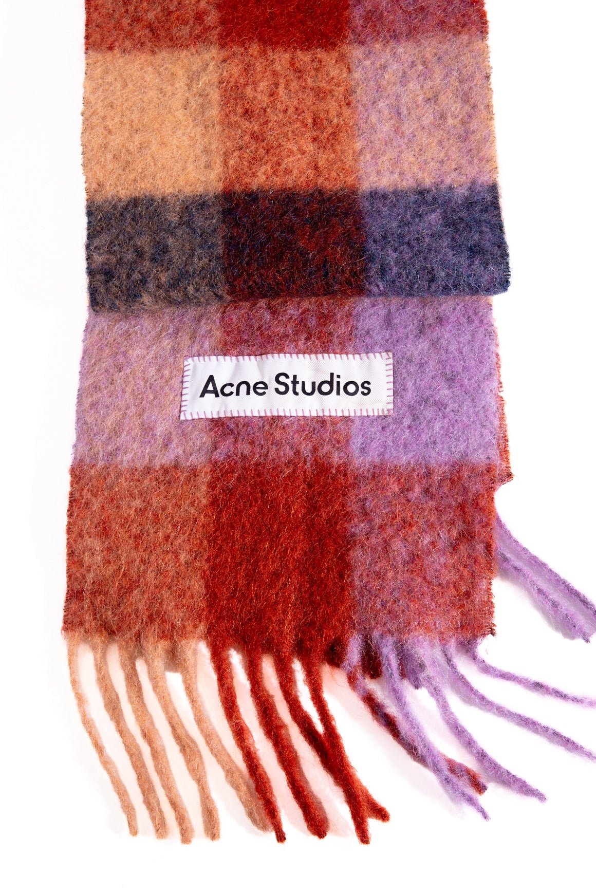 ACNE STUDIOS Plaid Fringe Scarf