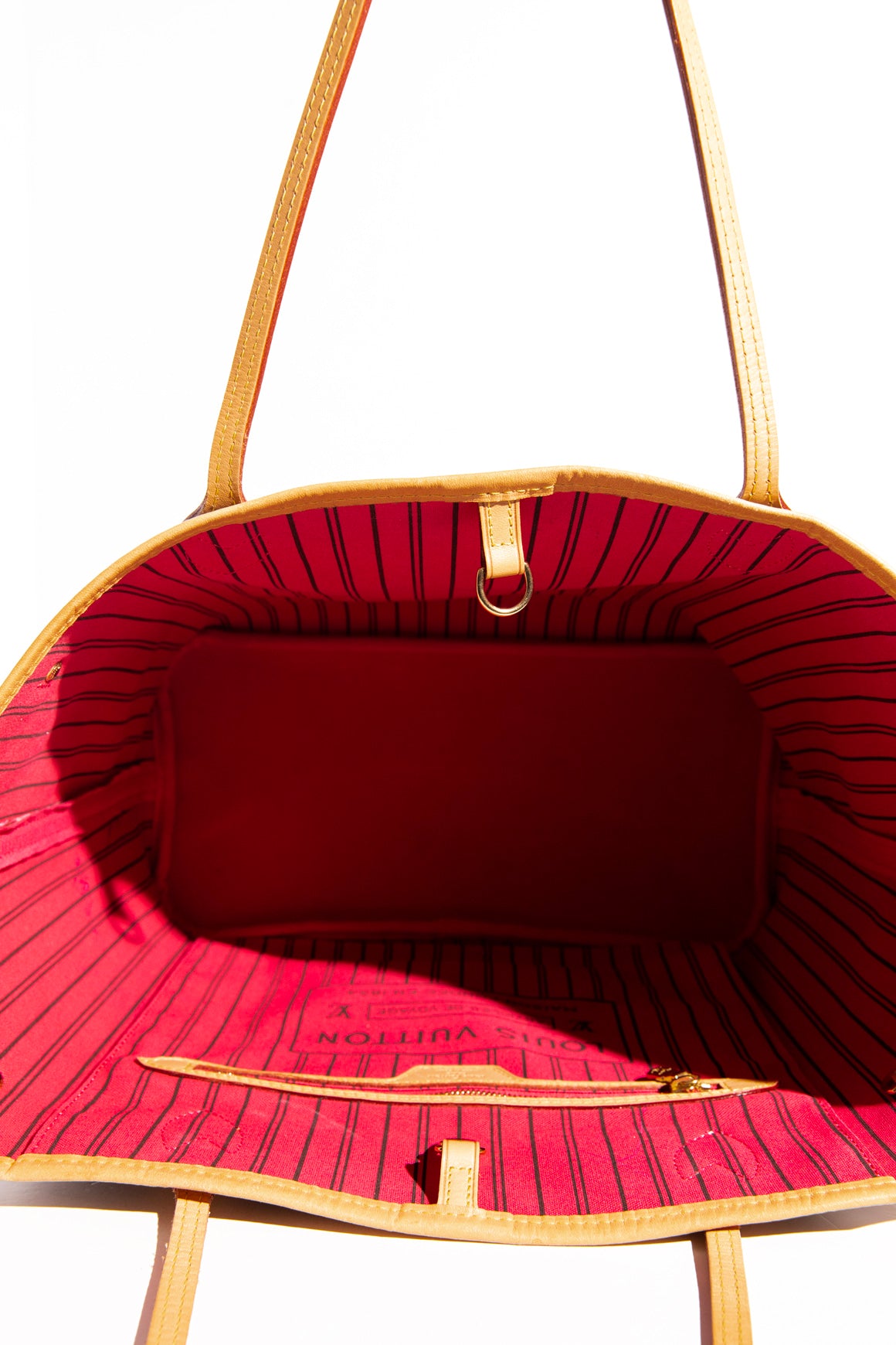 LOUIS VUITTON Classic Monogram + Pink Chain Neverfull MM