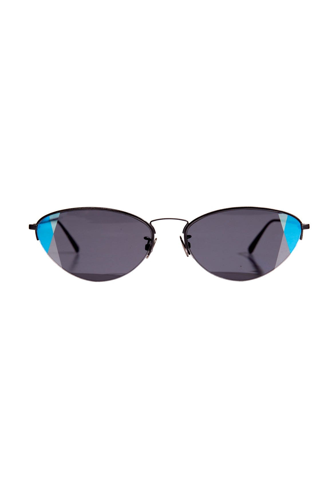 BOTTEGA VENETA Geo Oval Wire Frame Sunglasses