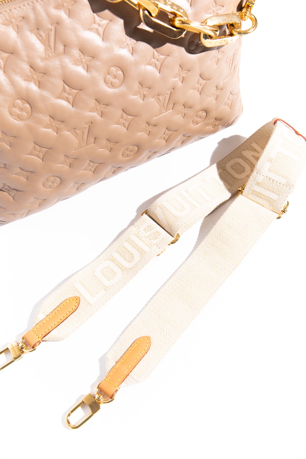 LOUIS VUITTON Taupe Coussin MM