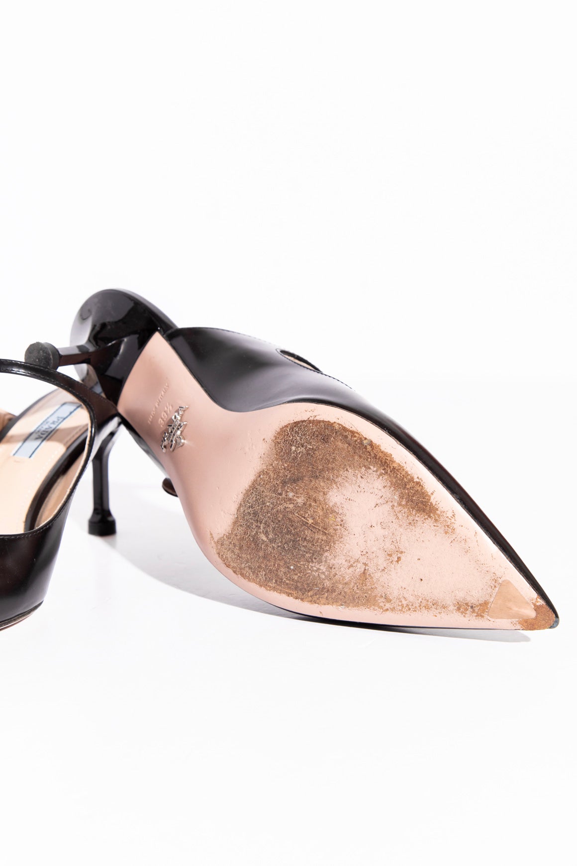 PRADA Maryjane Heeled Mules (Sz. 39.5)