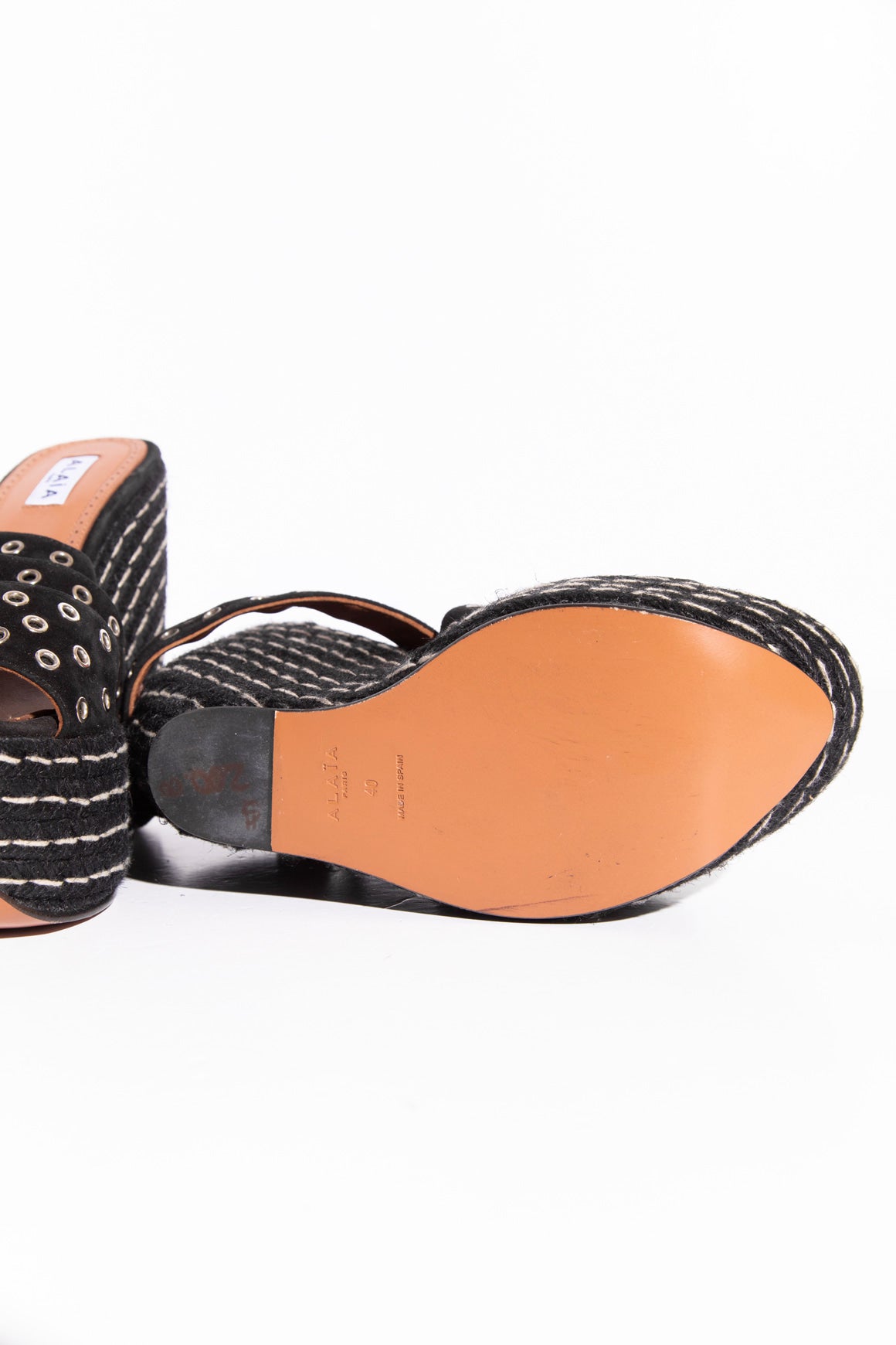ALAIA Espadrille Grommet Wedges (Sz. 40)