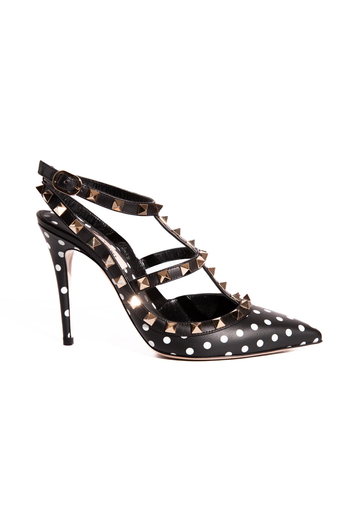 VALENTINO Polka Dot Rockstud Caged Pumps (Sz. 36)