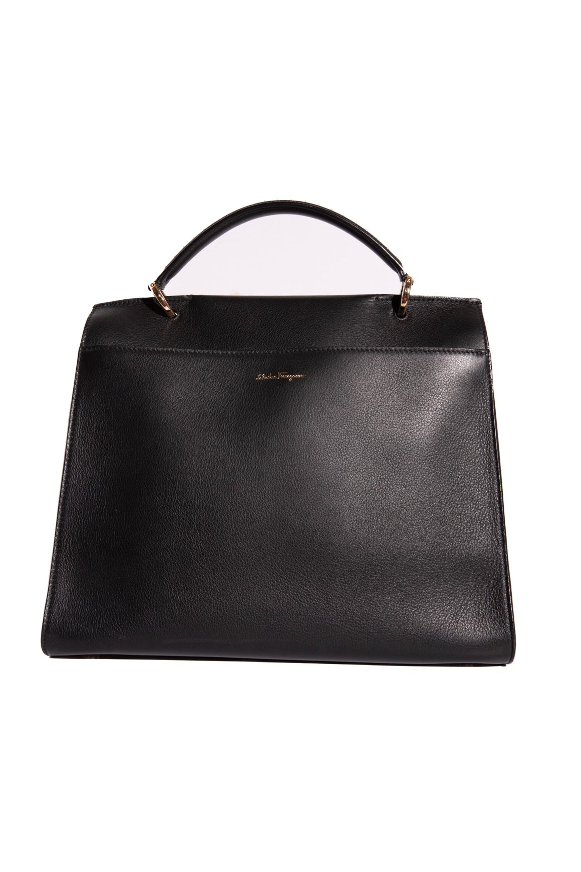 FERRAGAMO Black Jet Set Handle Bag
