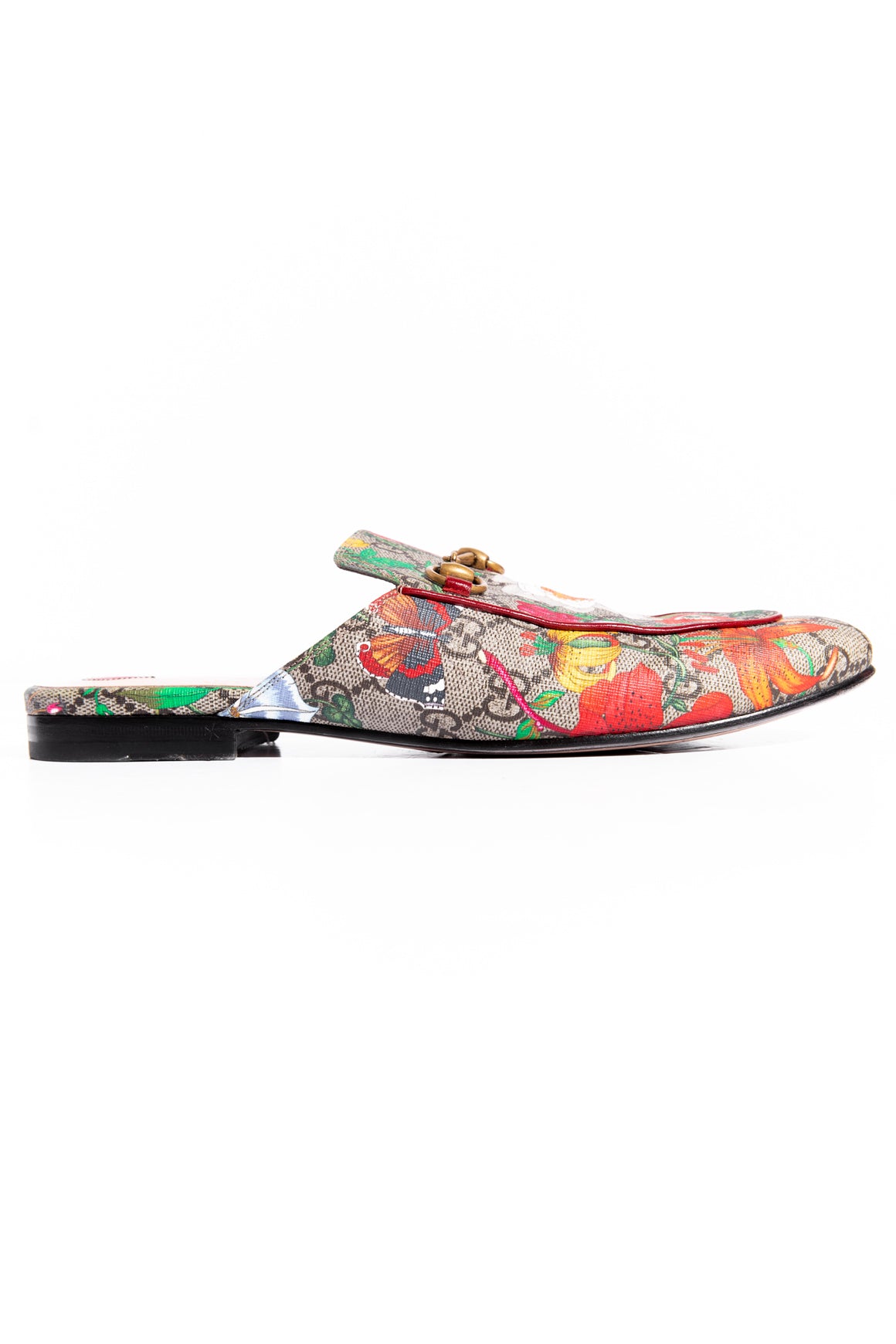 GUCCI GG Supreme Flora "Princetown" Mules (Sz. 39)