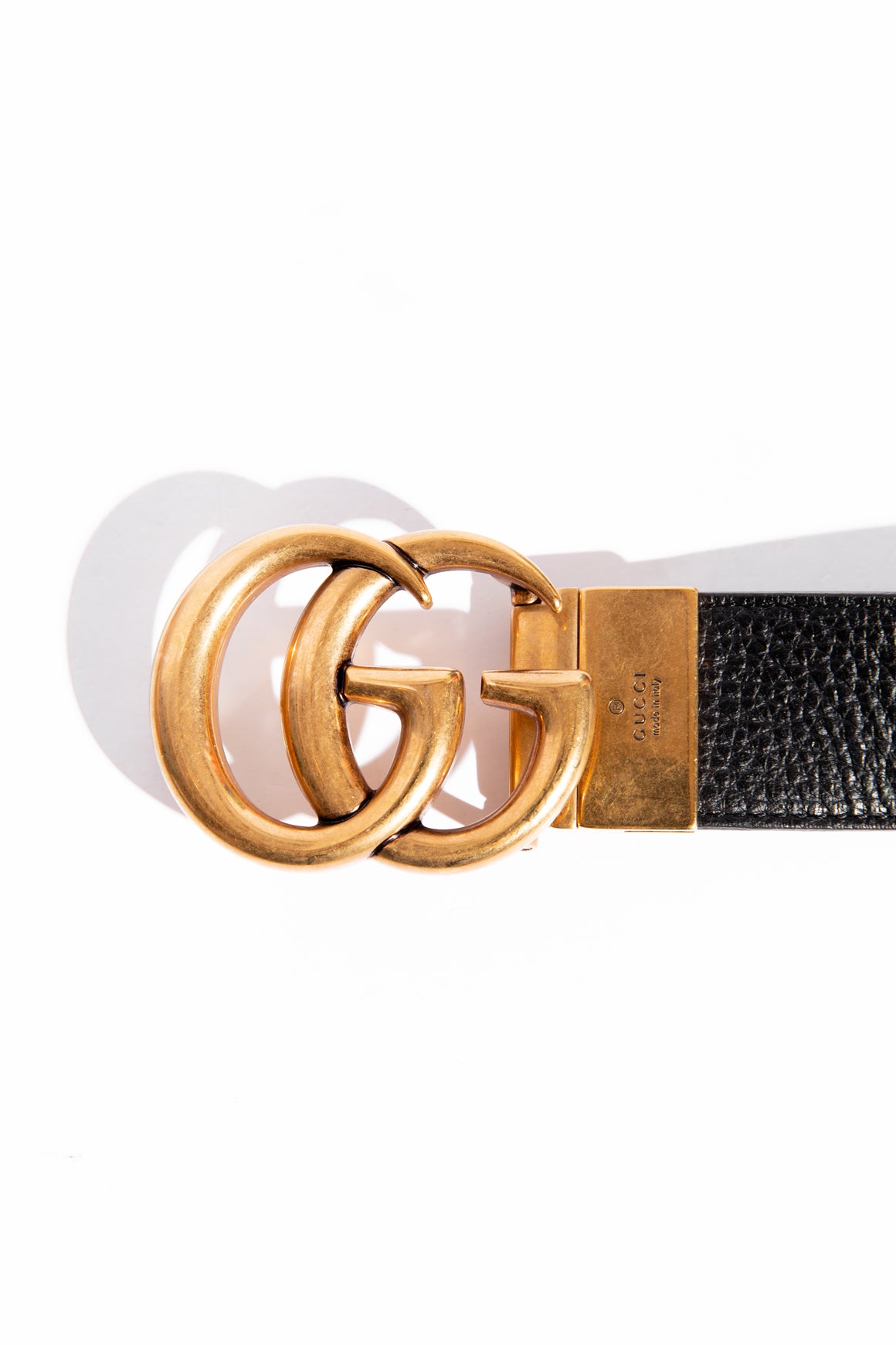 GUCCI Black/Brown GG Marmont Reversible Belt