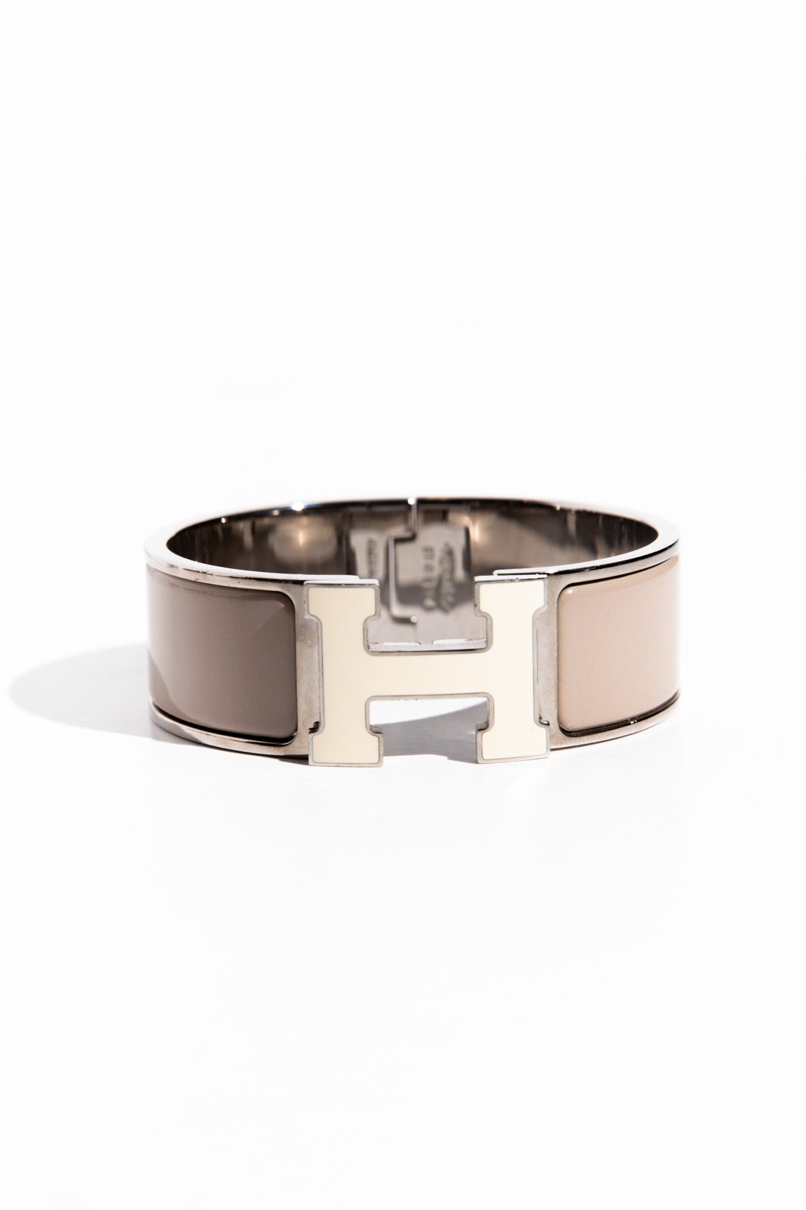 HERMES Taupe Clic Clac H Bracelet