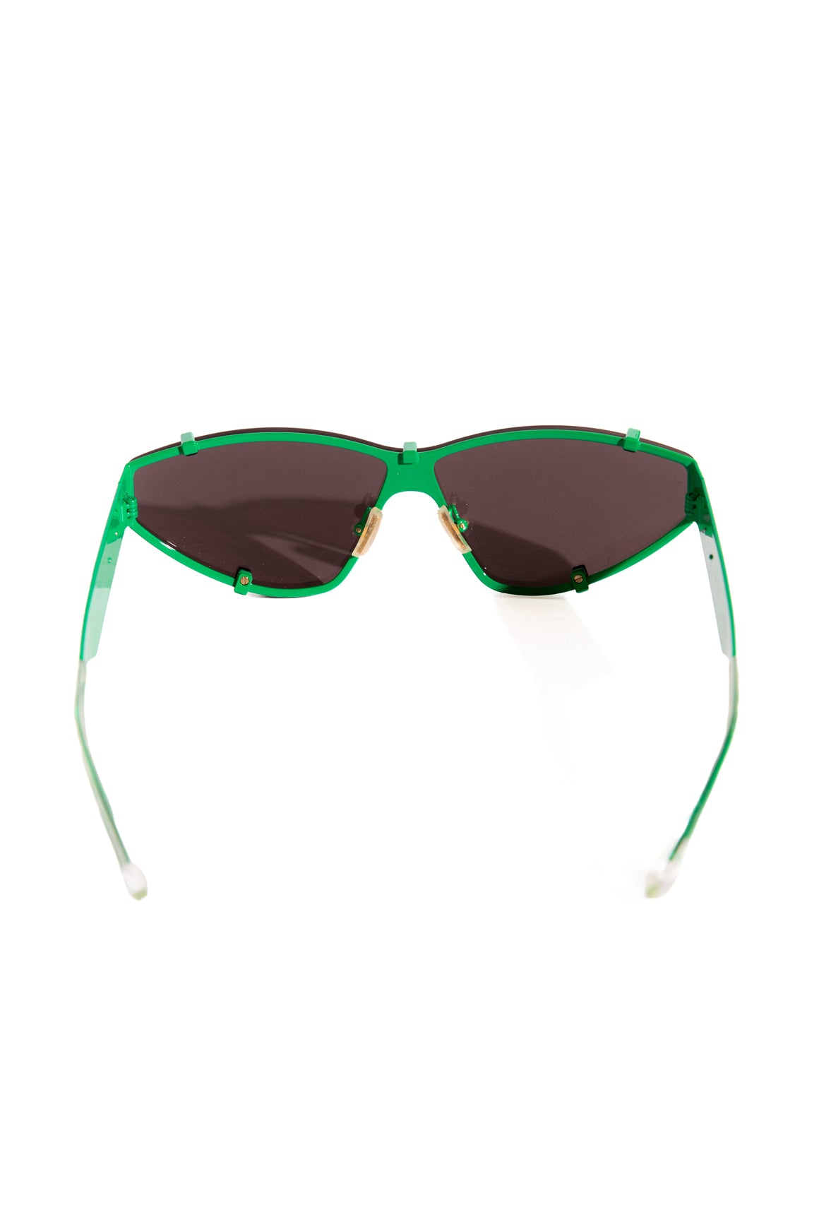 BOTTEGA VENETA Black & Green Slim Frame Sunglasses