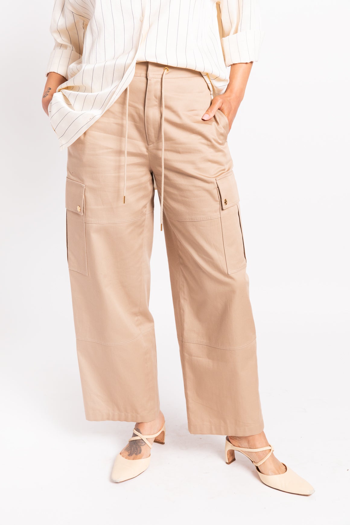CELINE Khaki Cargo Pants