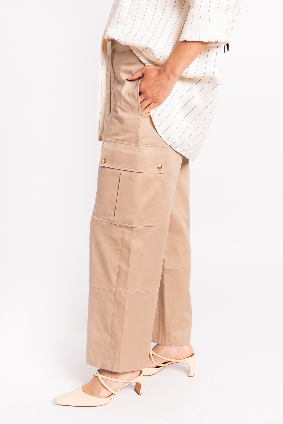 CELINE Khaki Cargo Pants