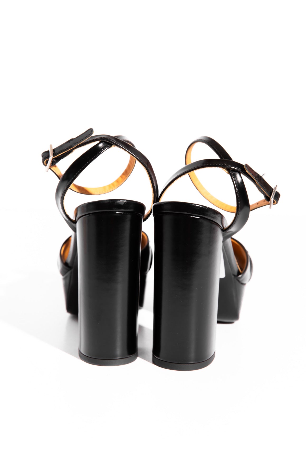 R13 Black Platform Grommet Heels (Sz.36)