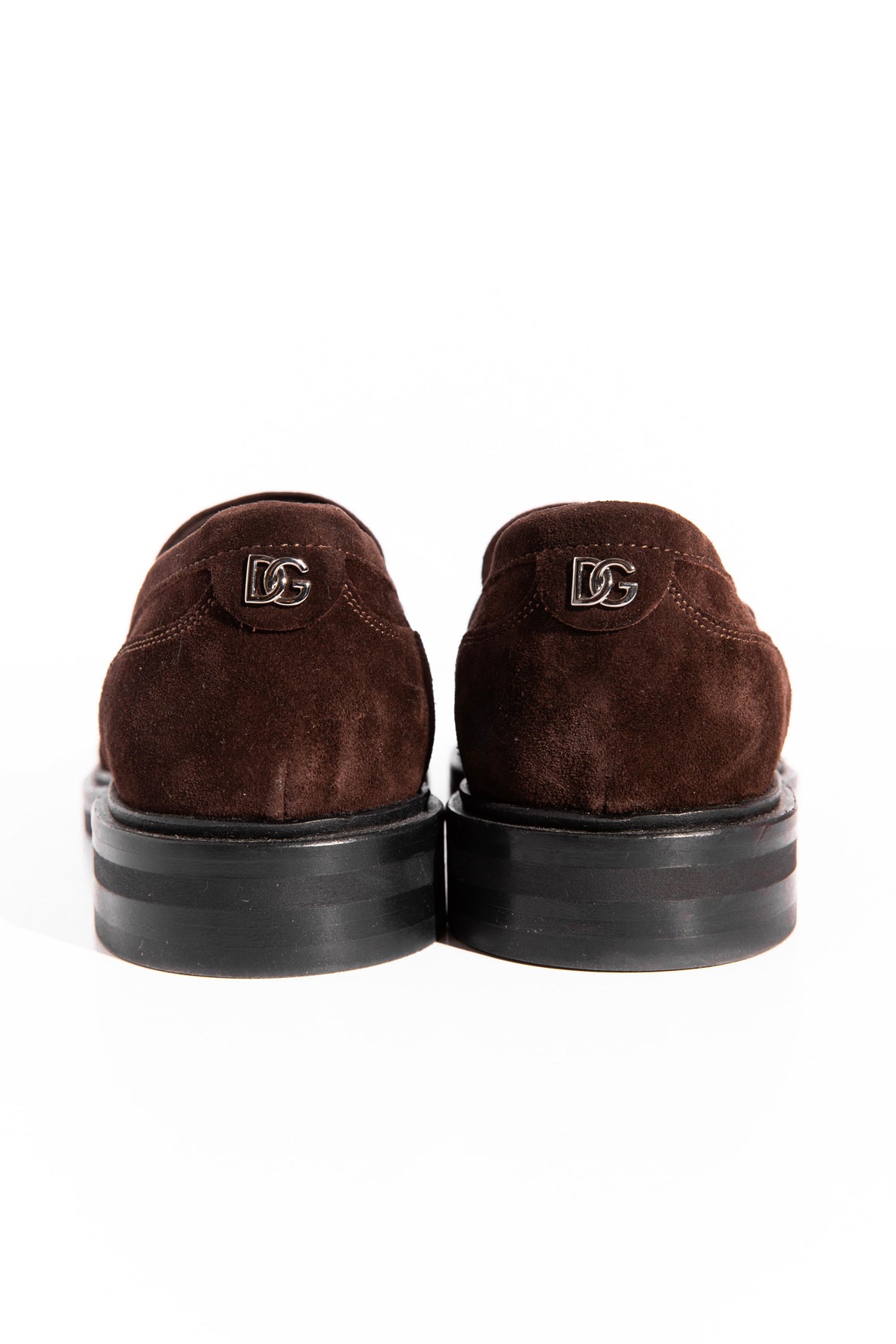 DOLCE & GABBANA Chocolate Suede Penny Loafers (Sz.40)