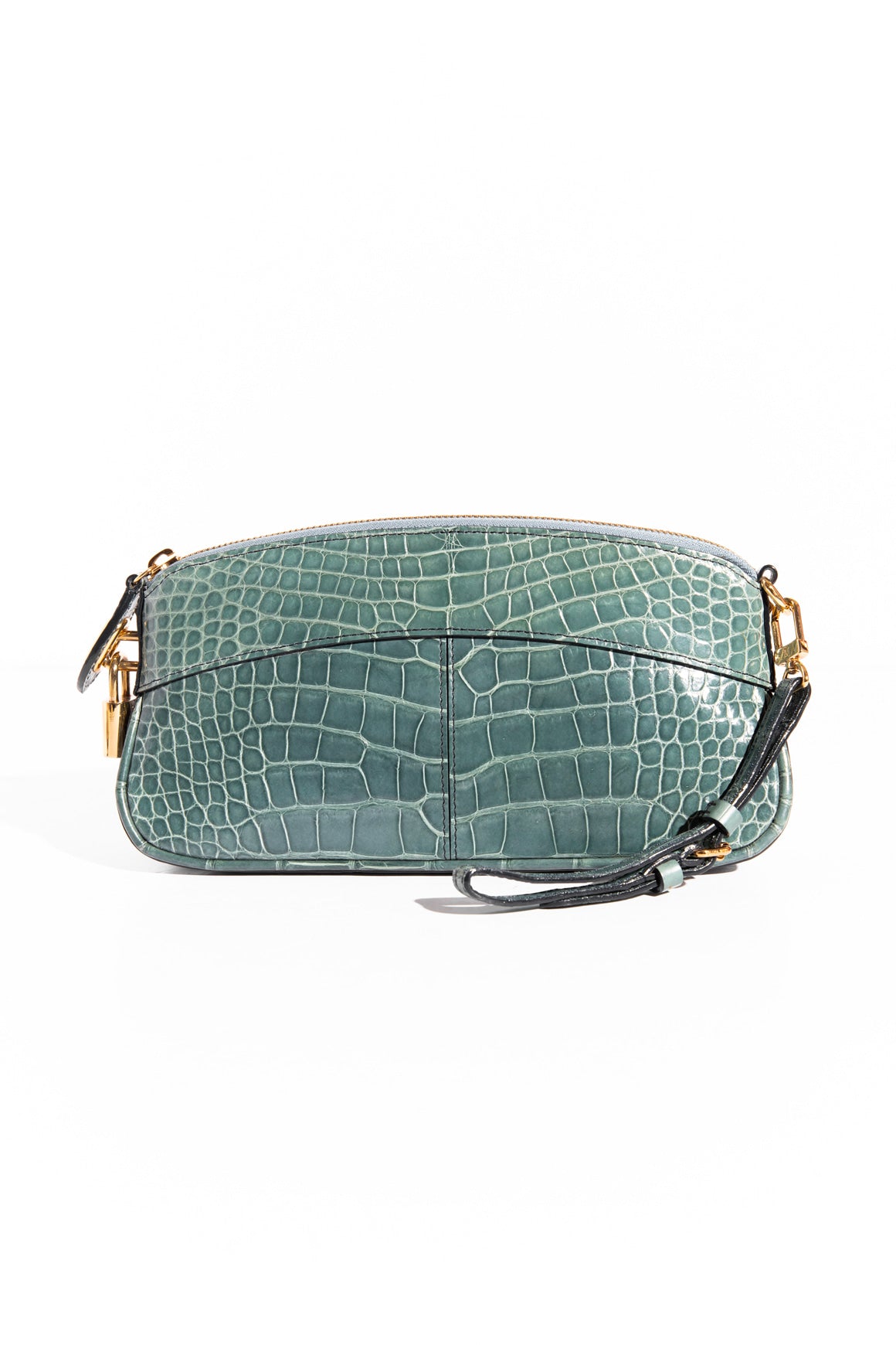 LOUIS VUITTON Teal "Lockit" Clutch