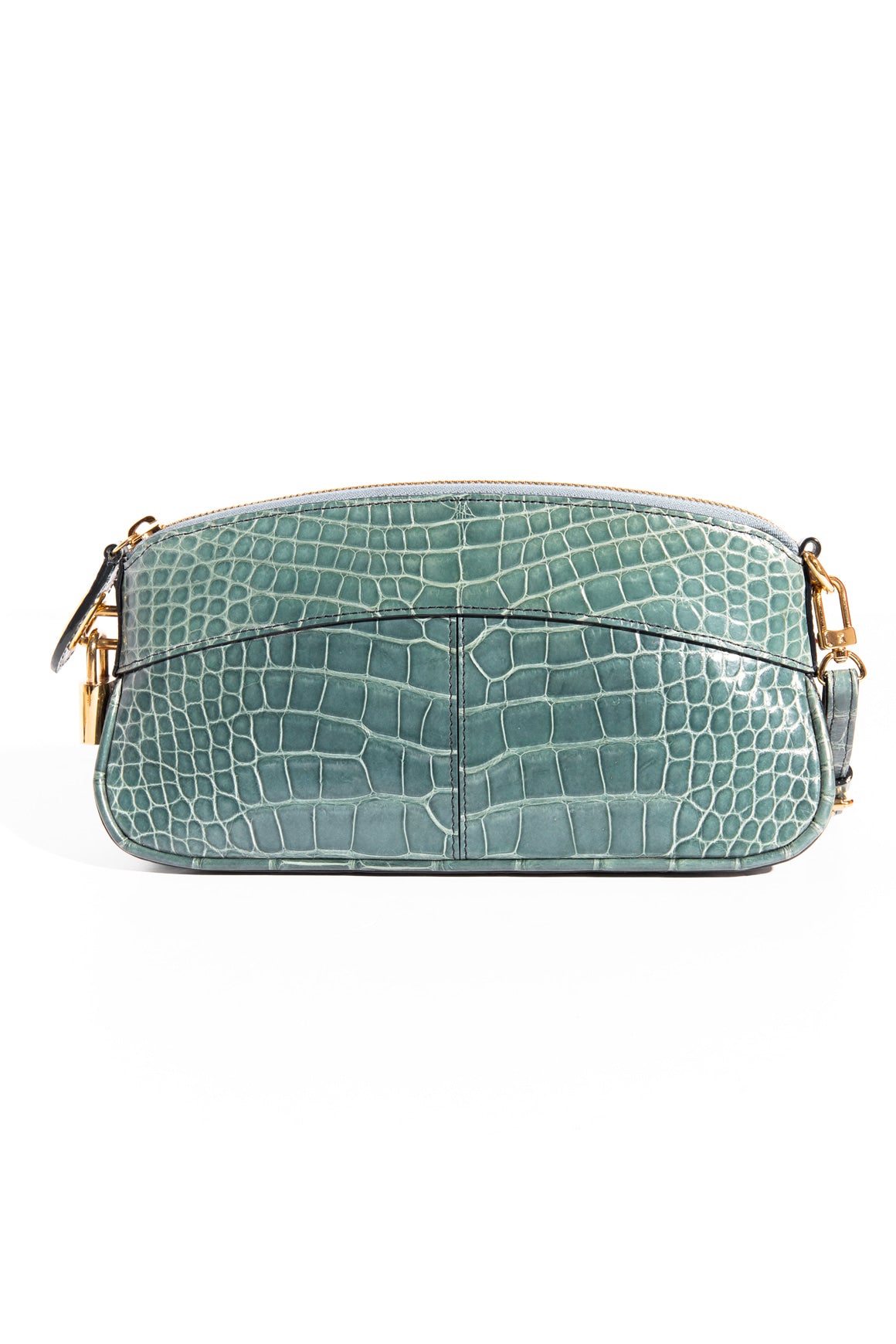 LOUIS VUITTON Teal "Lockit" Clutch