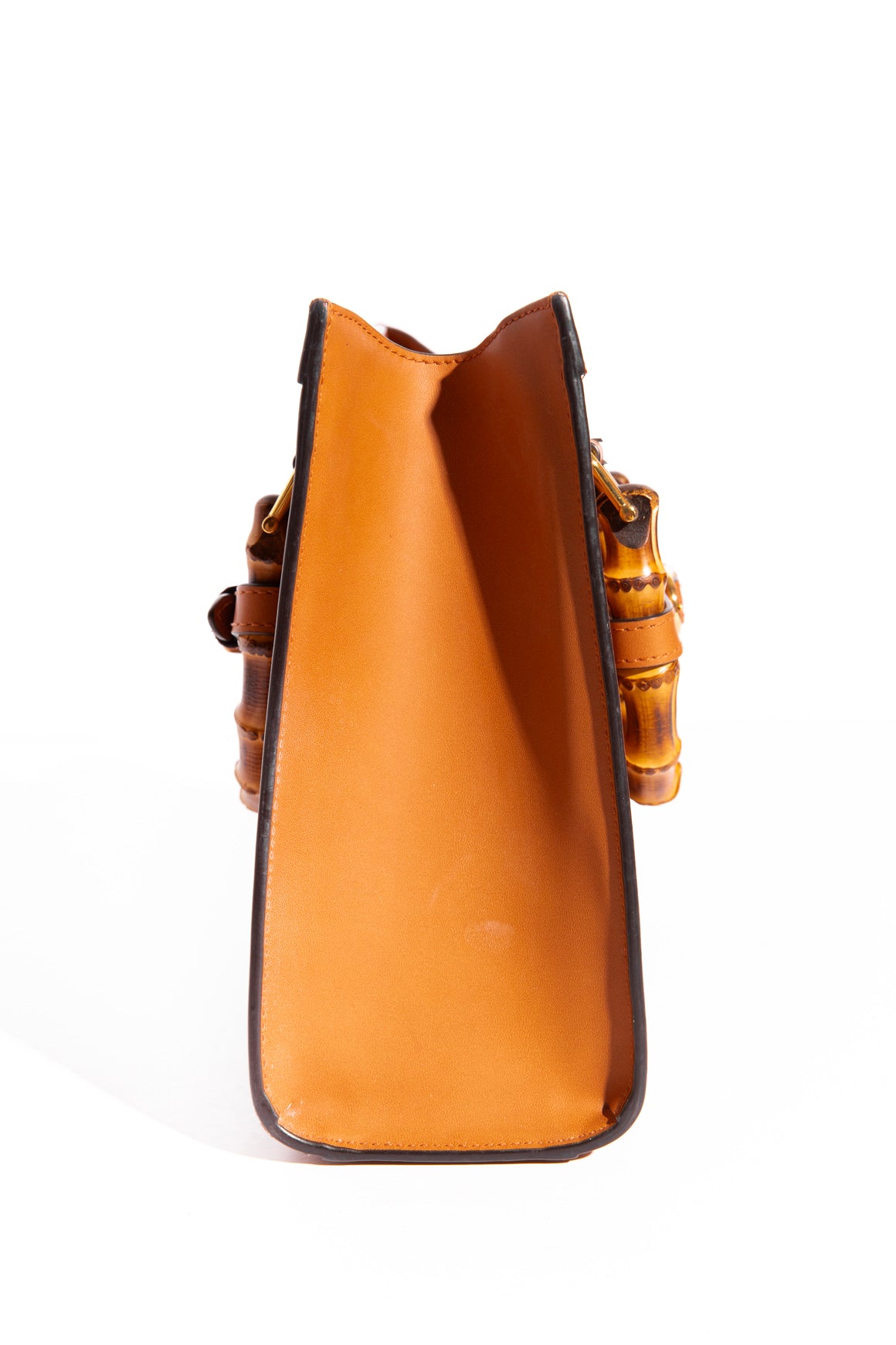 GUCCI Tan Leather Laser Cut Diana Bag