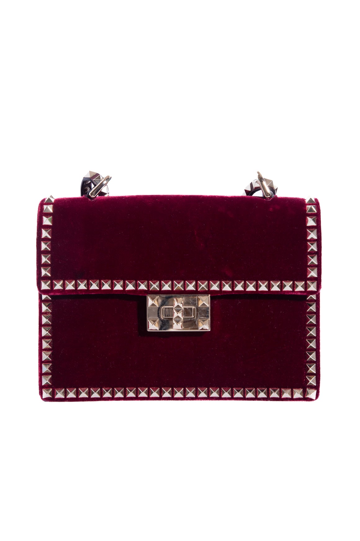 VALENTINO Velvet Rockstud Crossbody Bag