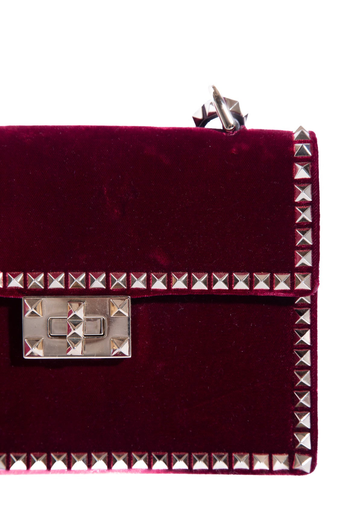 VALENTINO Velvet Rockstud Crossbody Bag