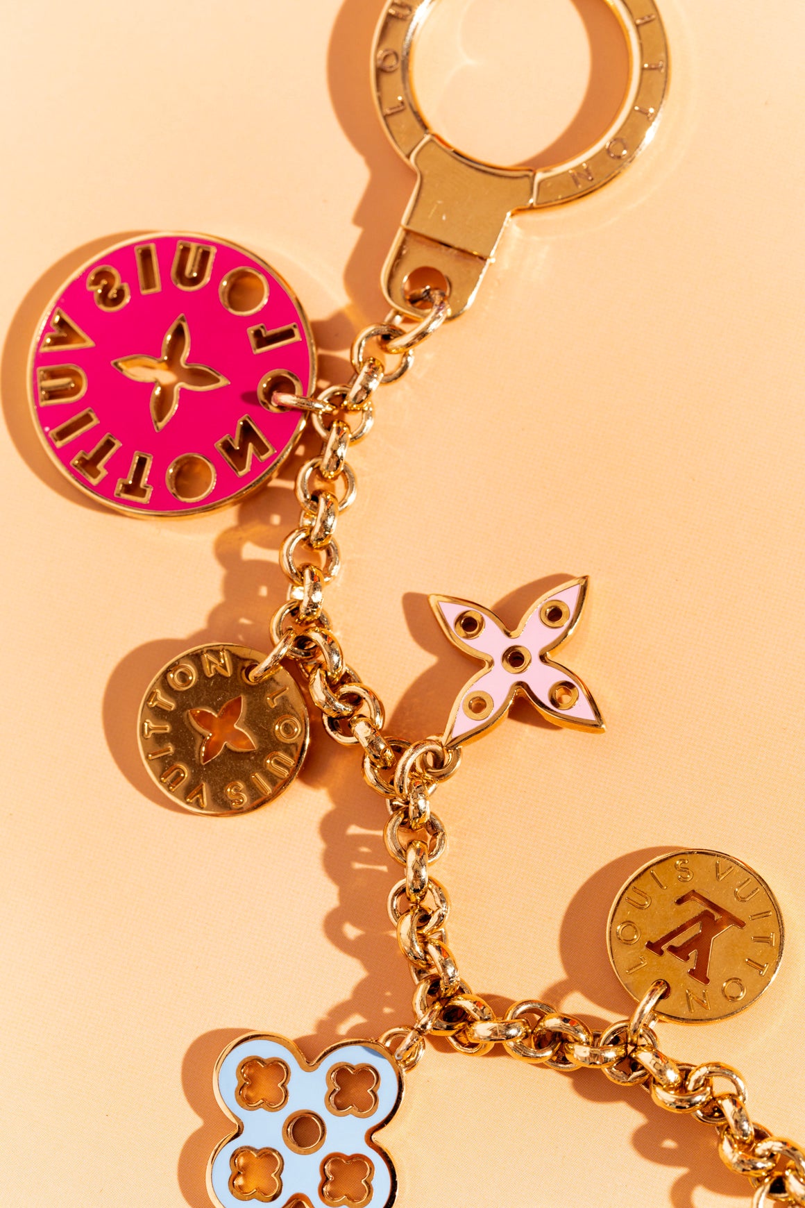 LOUIS VUITTON Gold Rainbow Bag Charm