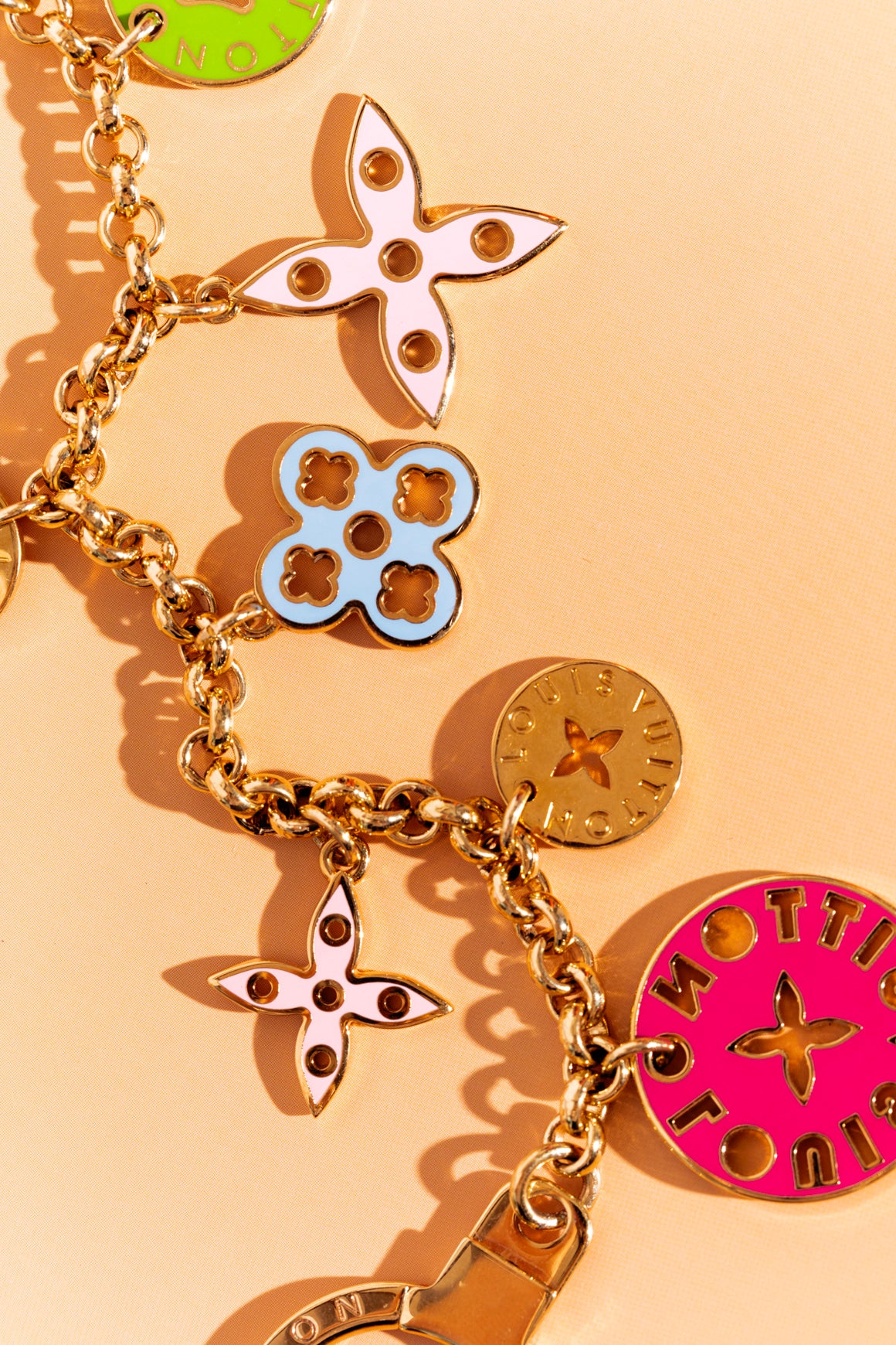 LOUIS VUITTON Gold Rainbow Bag Charm