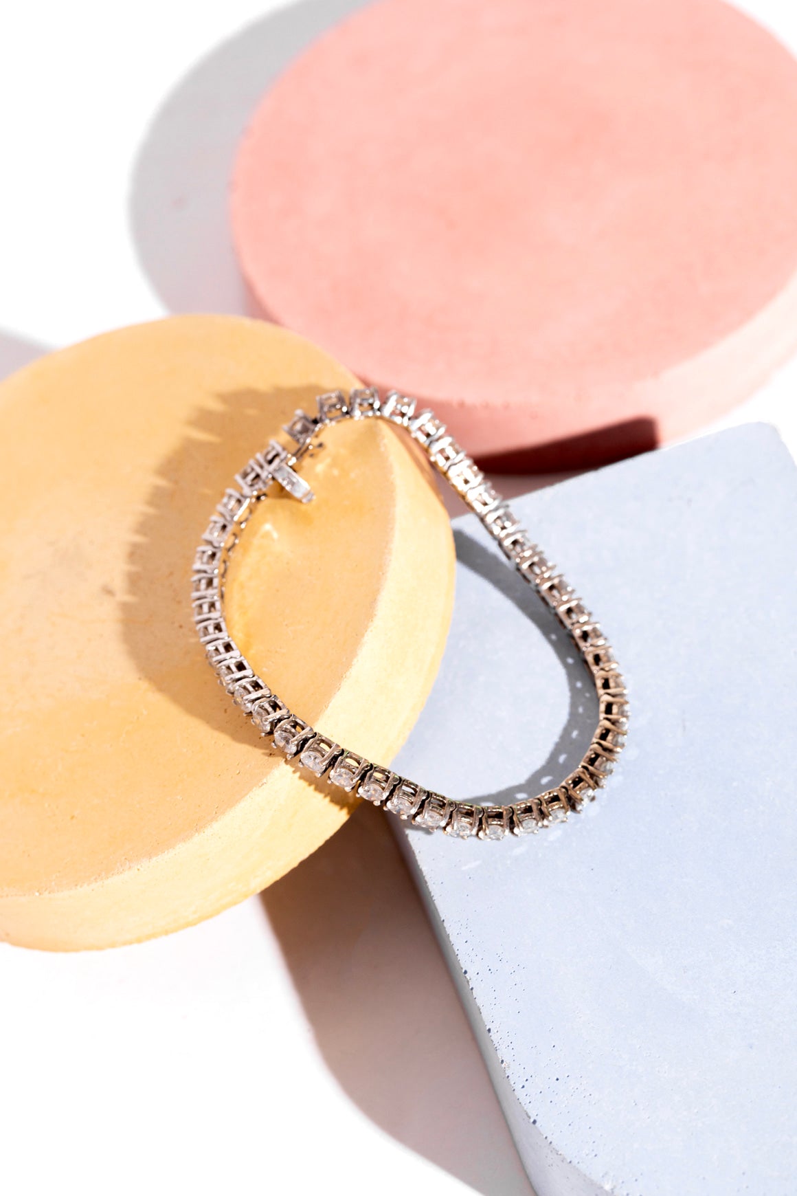 DIAMOND NEXUS LABS White Gold Lab Diamond Tennis Bracelet