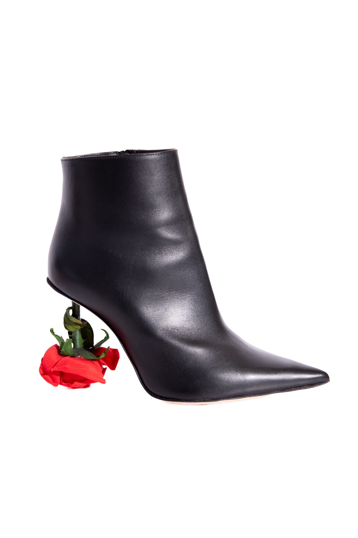 LOEWE Black Rose Heel Booties (Sz. 37)