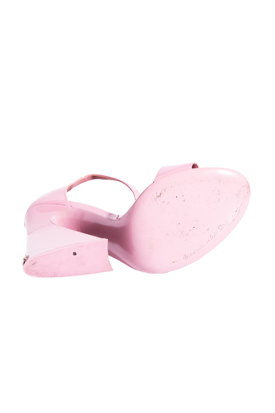 DOLCE & GABBANA Lilac Patent Leather Heeled Sandals (Sz. 40.5)
